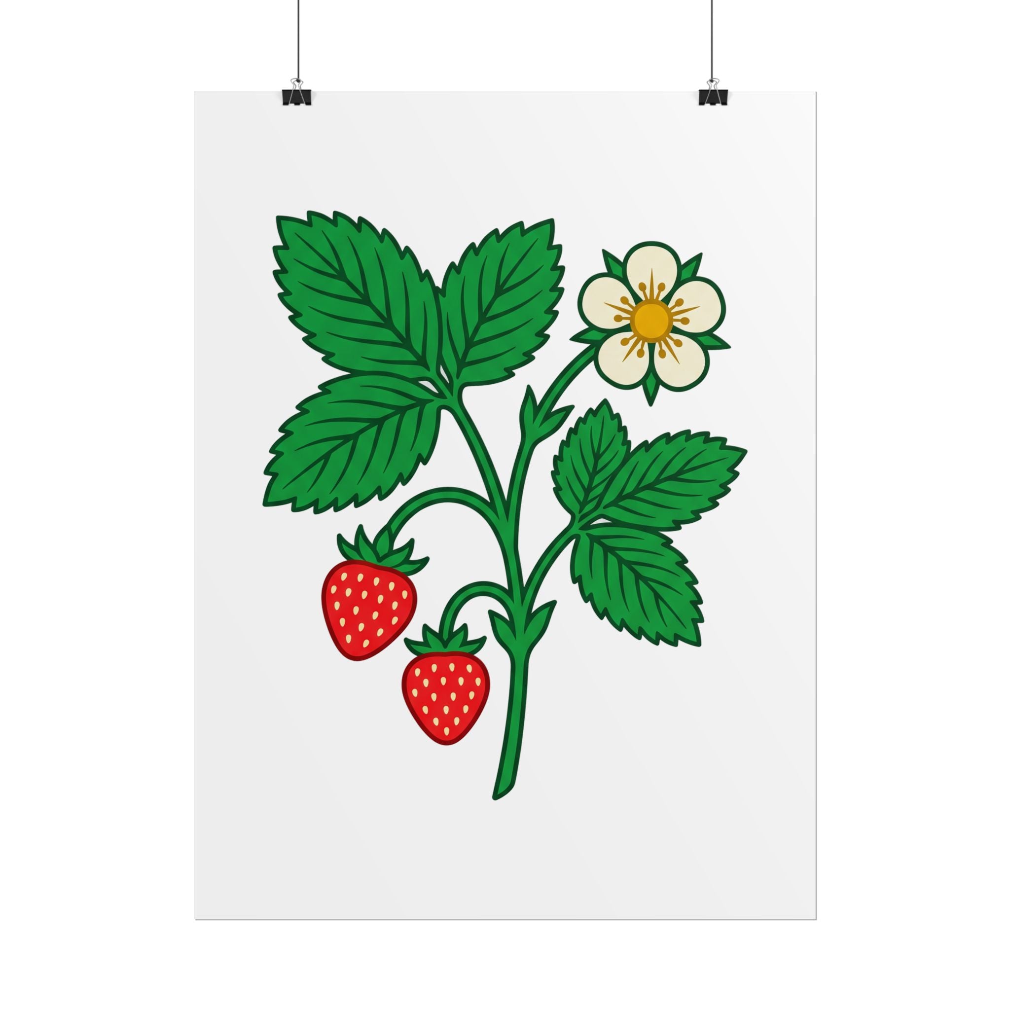 Wild Strawberry Sprig Poster