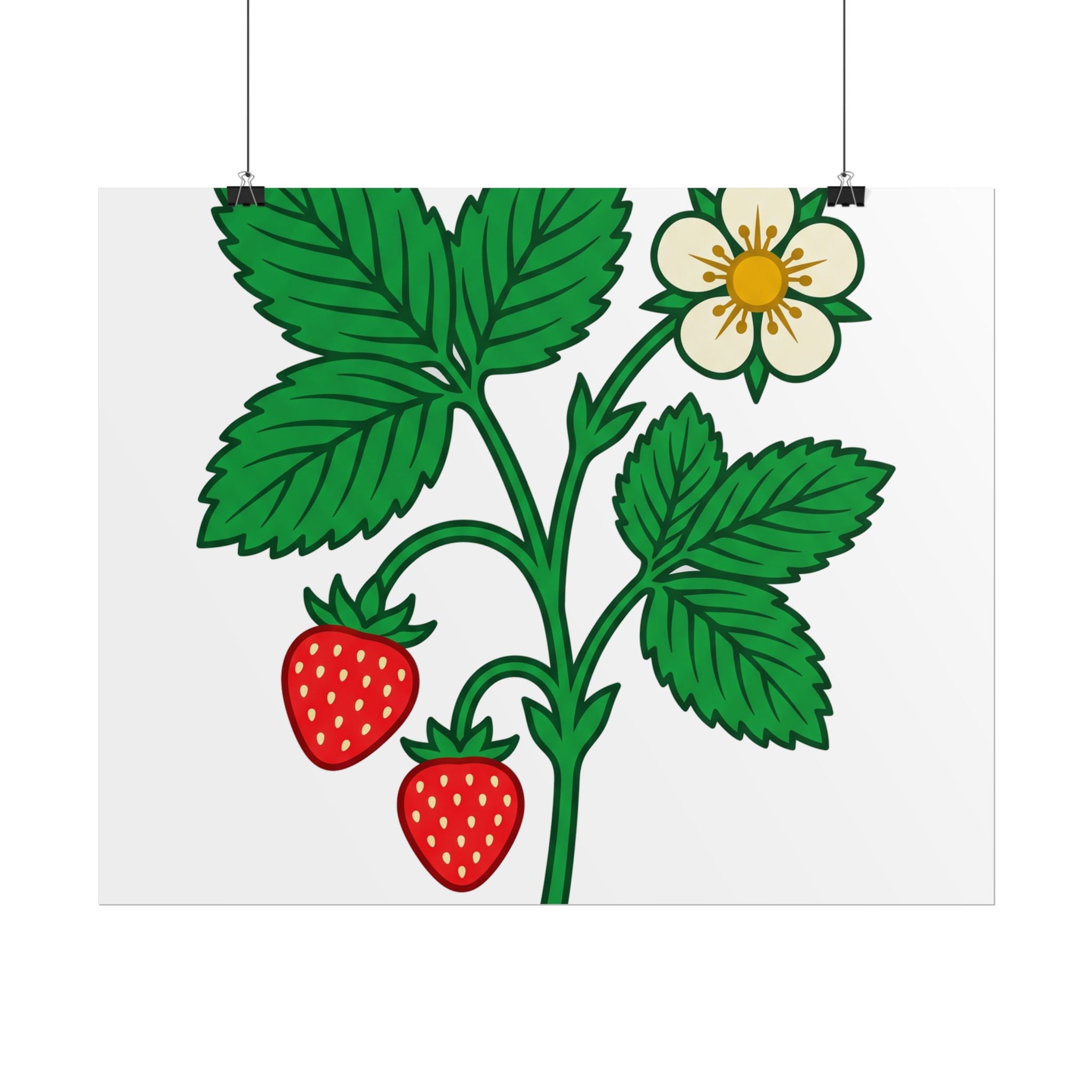 Wild Strawberry Sprig Poster