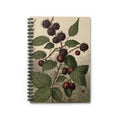Botanical Blackberry Spiral Notebook - Vintage Fruit Illustration Ruled Journal