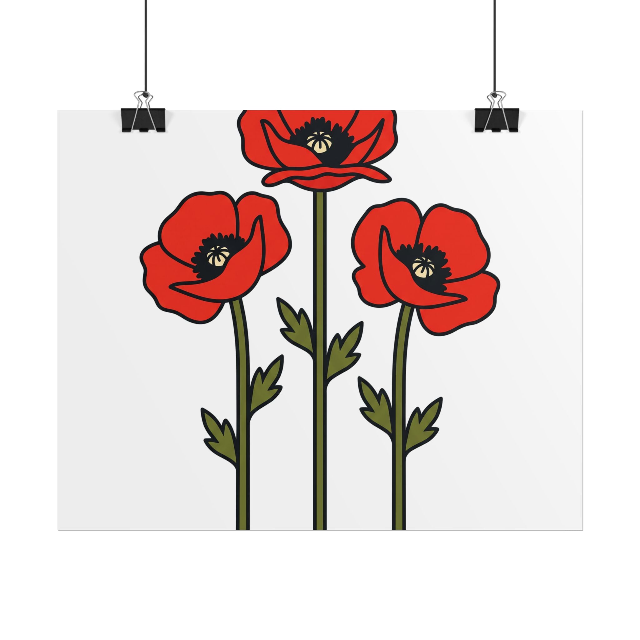 Bold Poppy Trio Poster