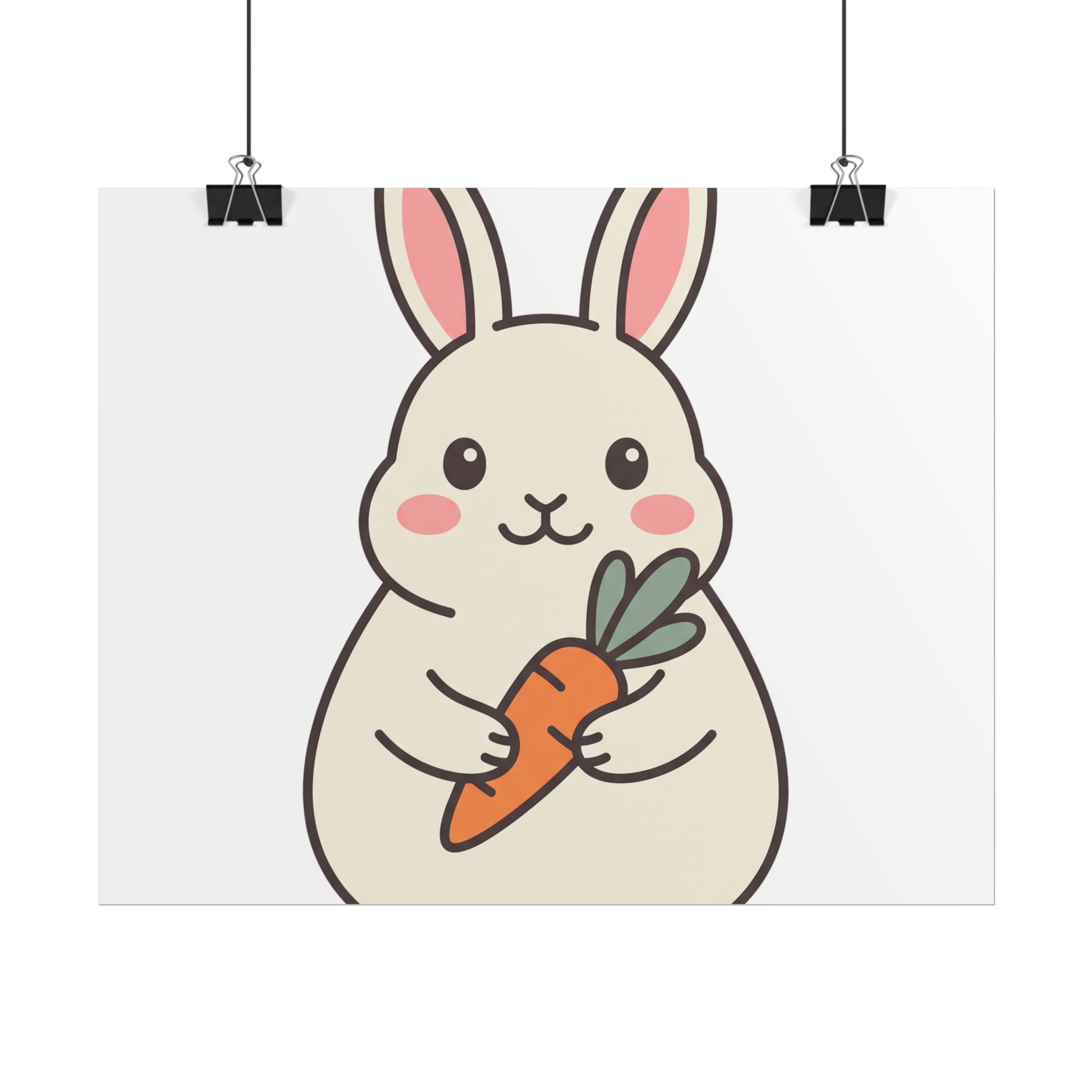 Bunny with Carrot Poster