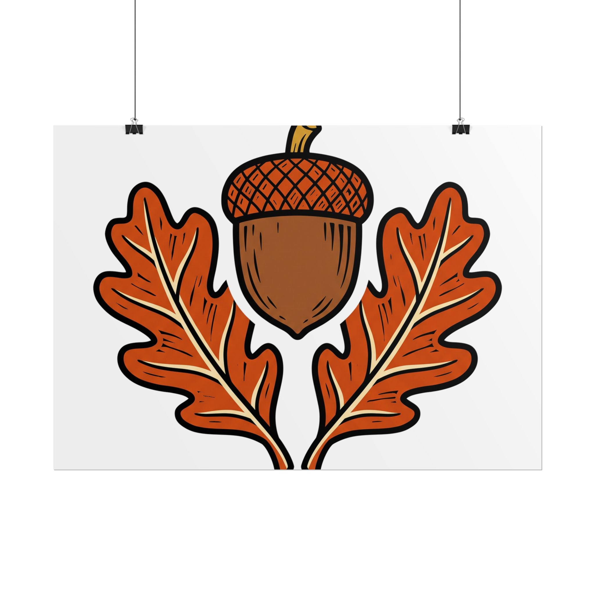 Acorn and Oak Leaf Poster