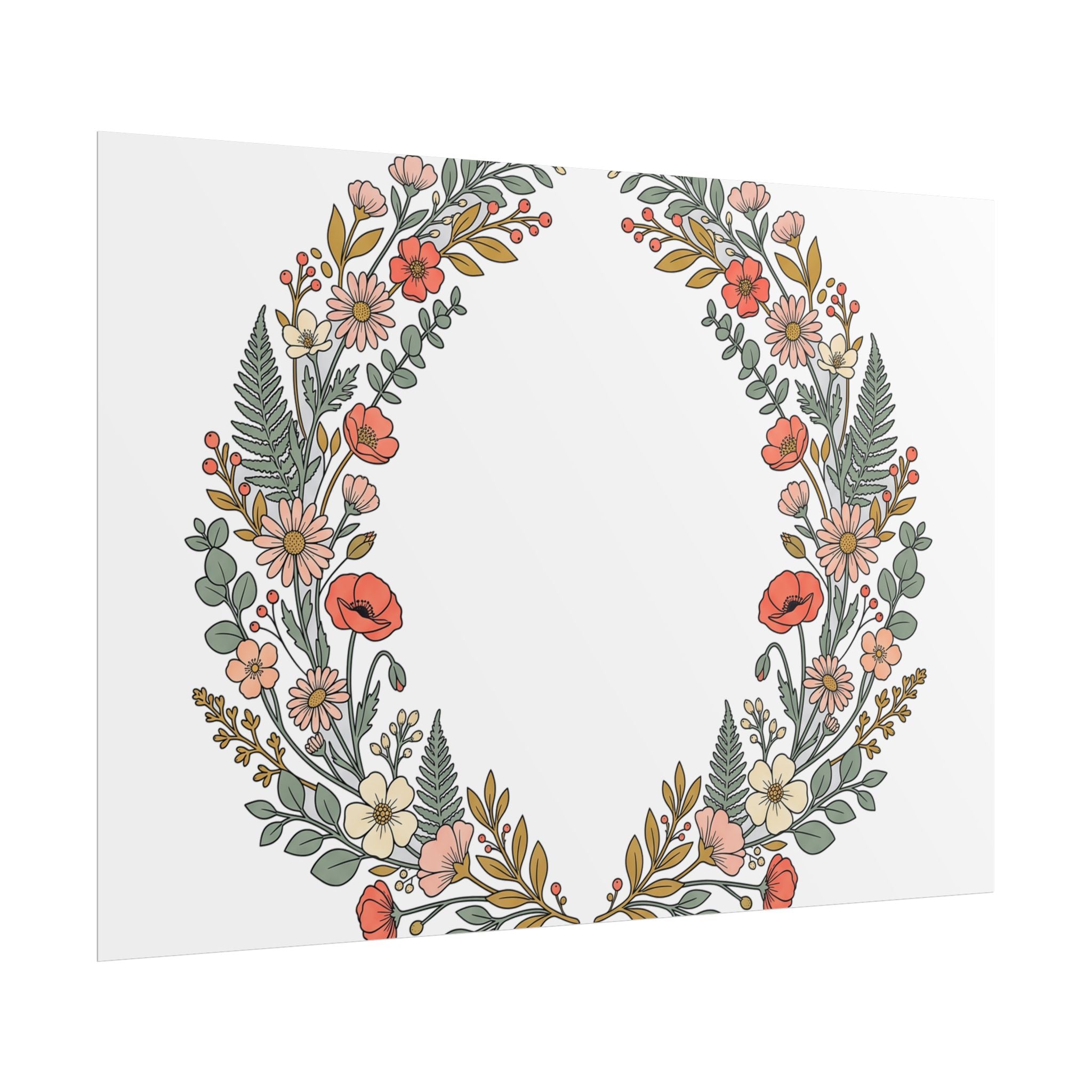 Pressed Flower Arch Poster