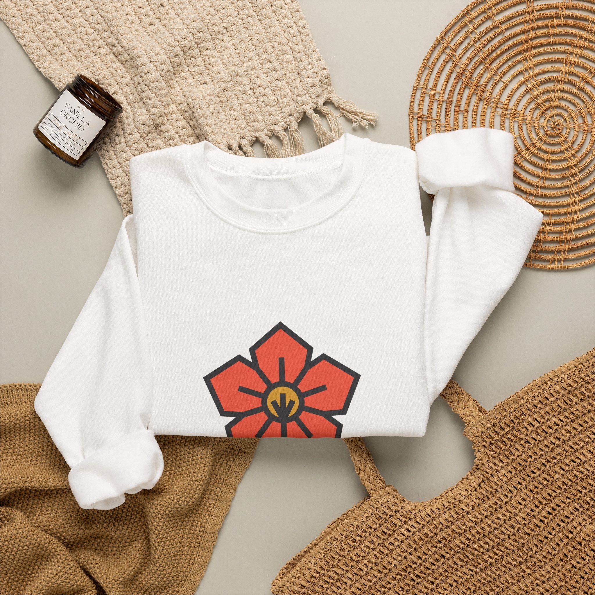 Minimal Wildflower Icon Crewneck