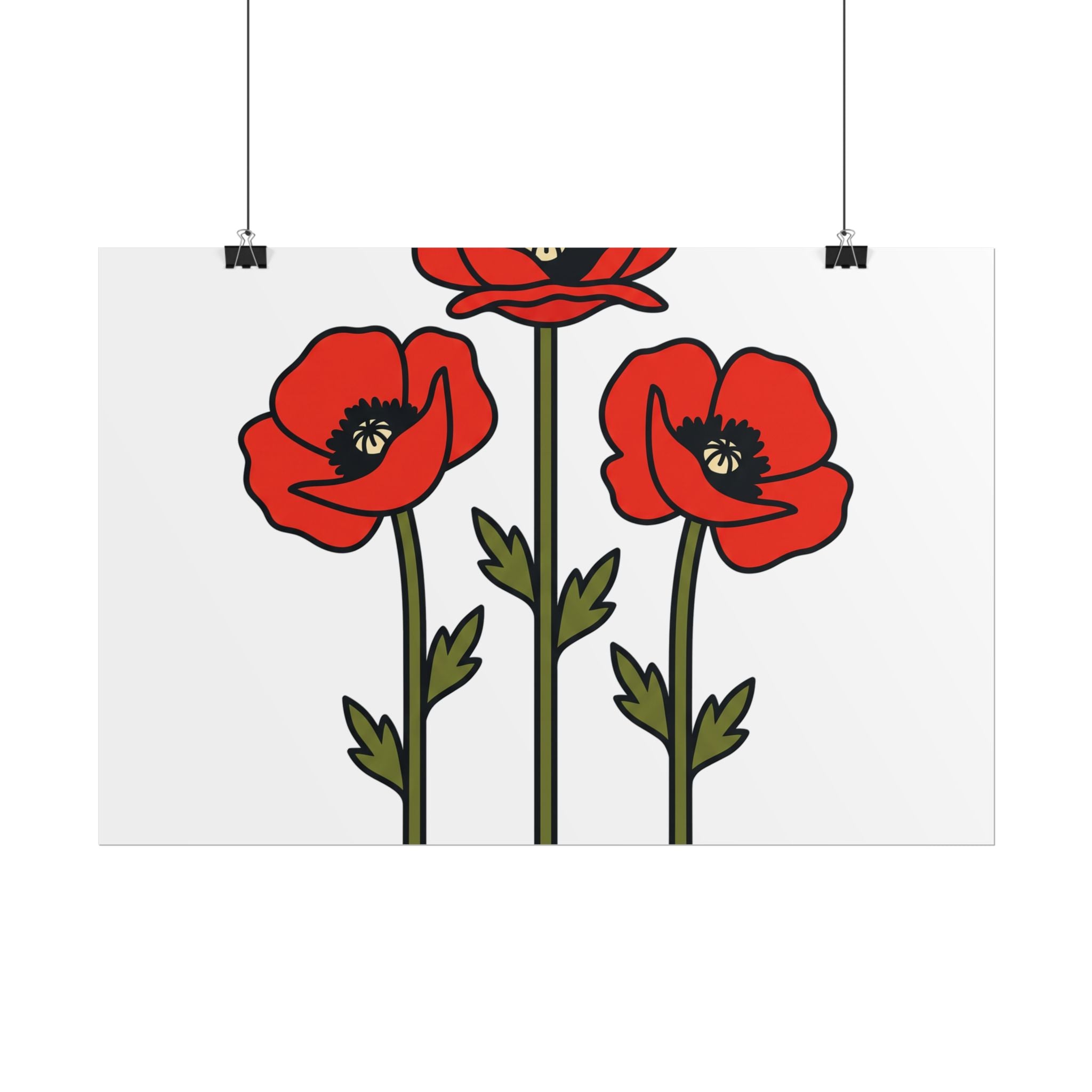 Bold Poppy Trio Poster