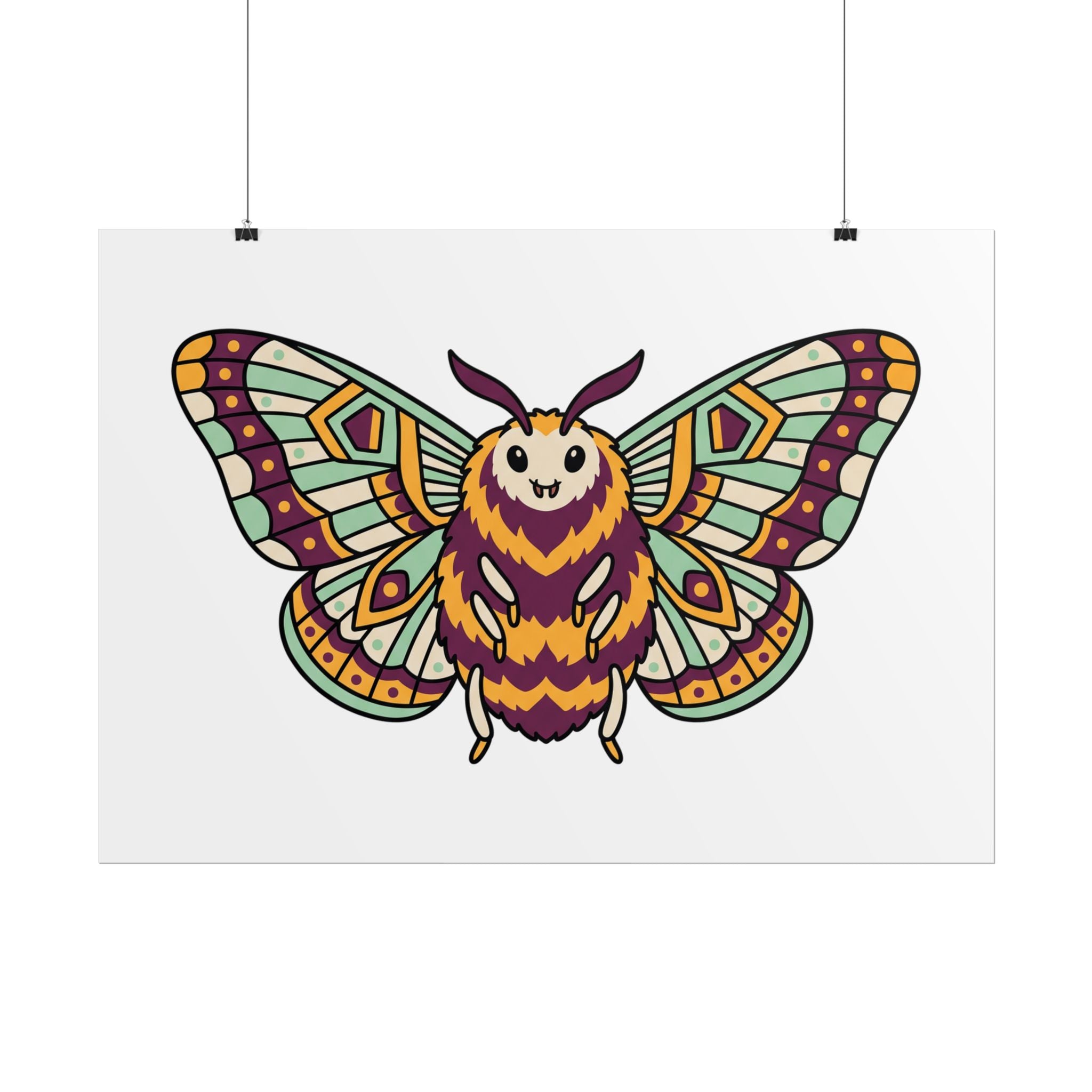 Fuzzy Moth Friend Poster