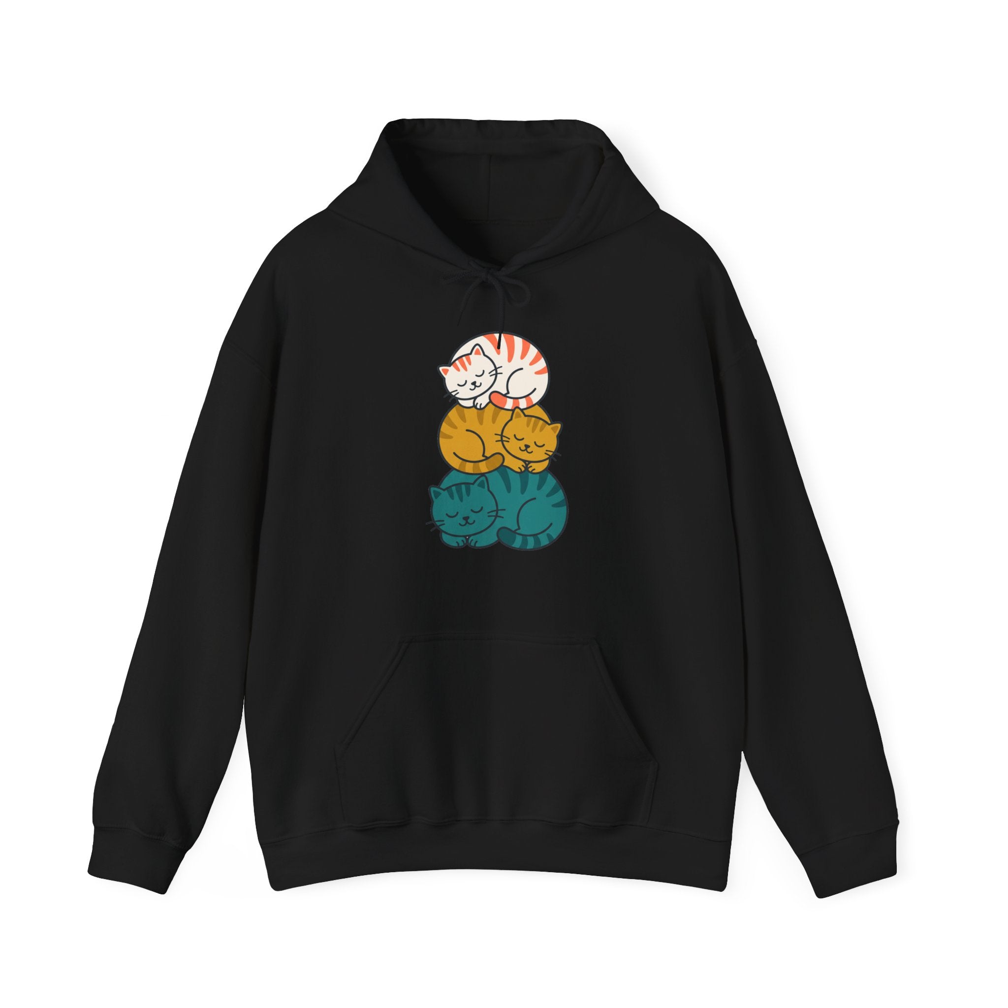 Sleepy Cat Stack Hoodie