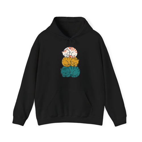 Sleepy Cat Stack Hoodie