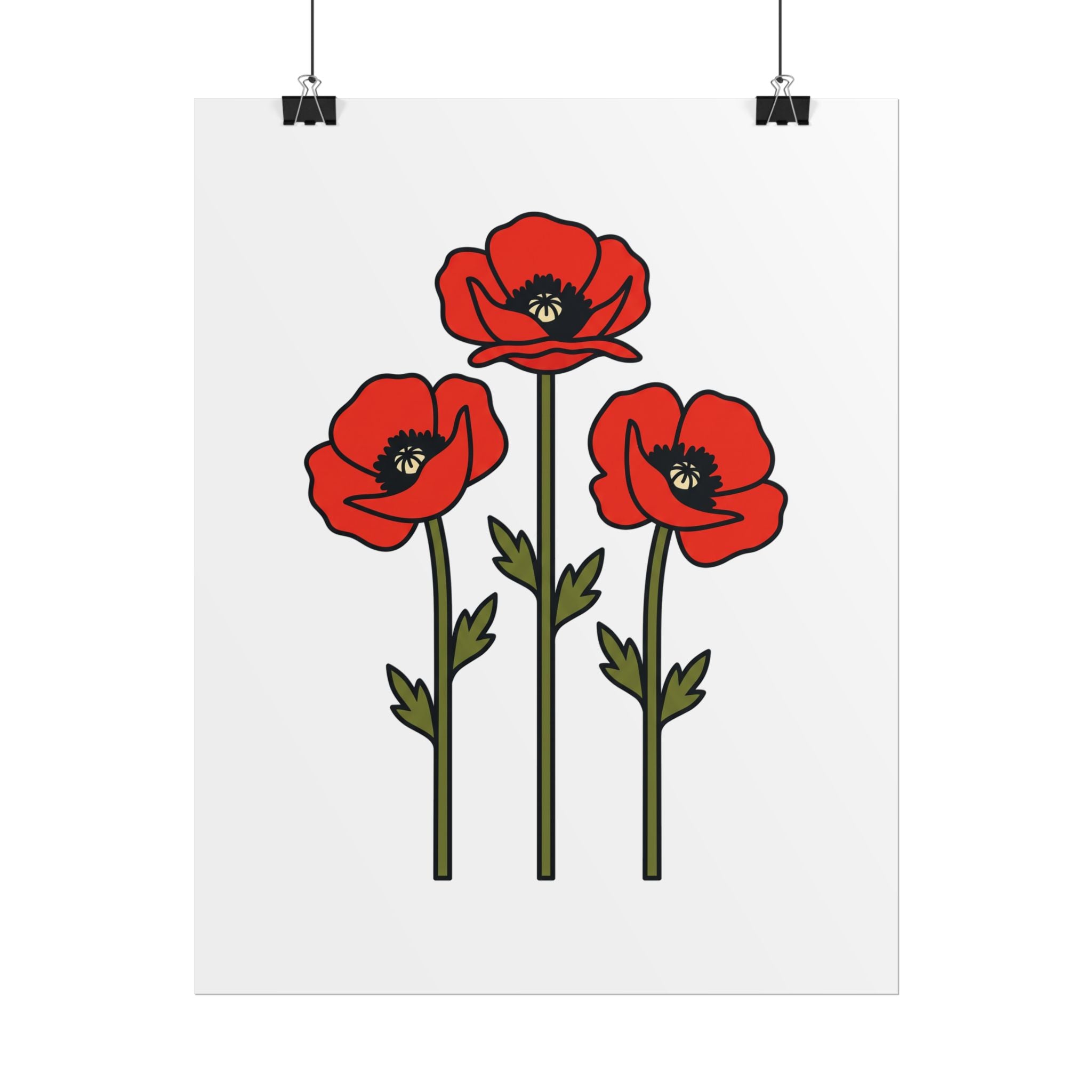 Bold Poppy Trio Poster