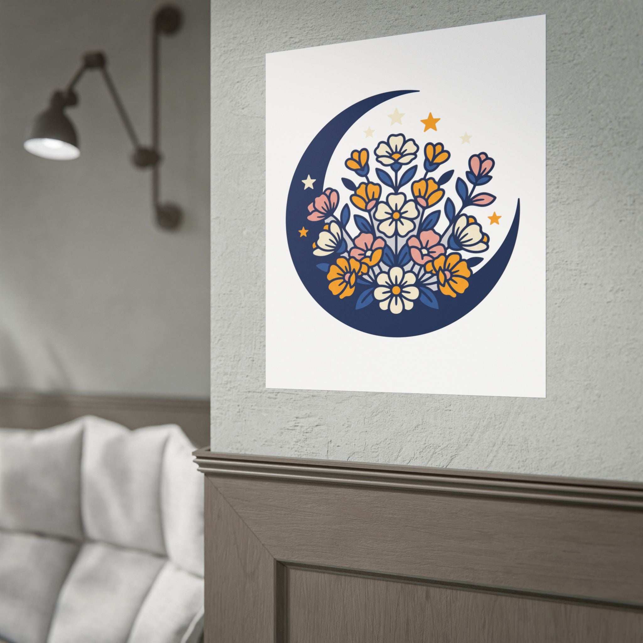 Moonflower Crescent Poster