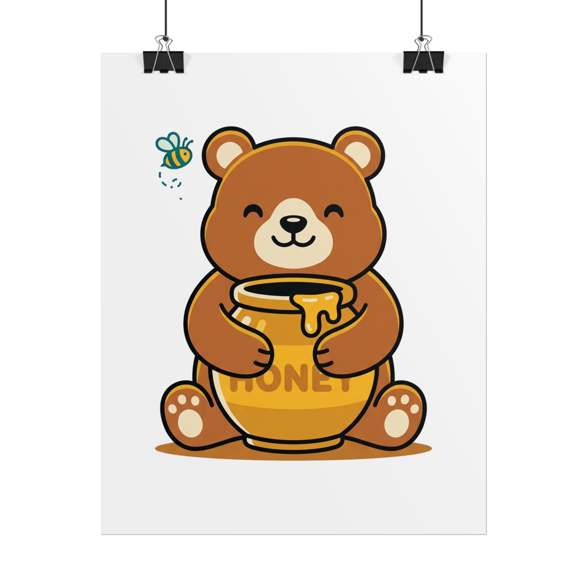 Bear with Honey Poster