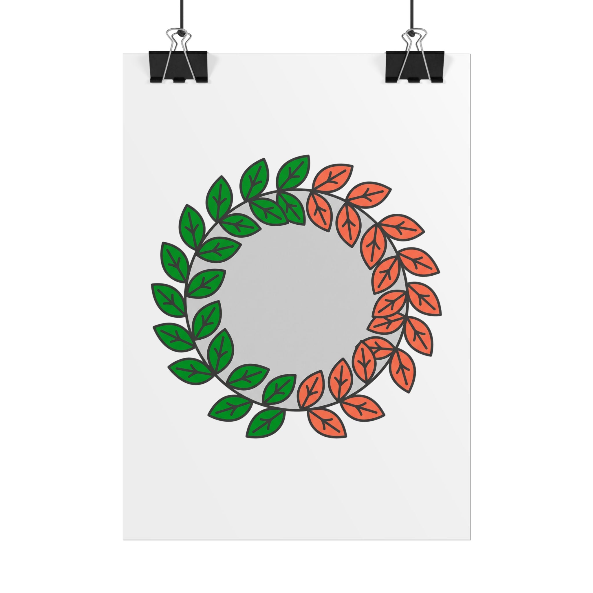 Leaf Wreath Poster