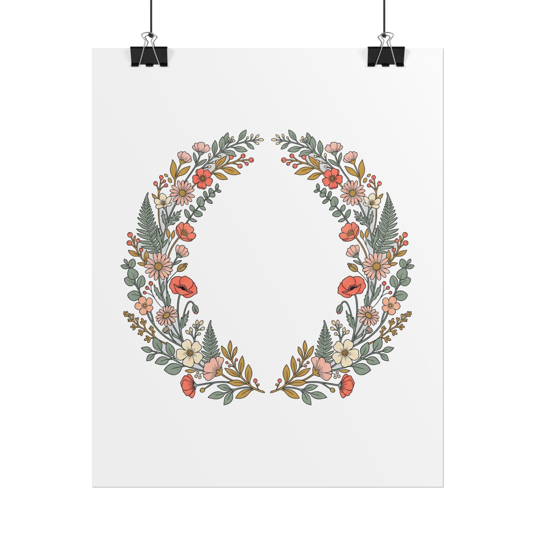 Pressed Flower Arch Poster