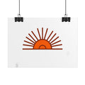 Rising Sun Rays Poster