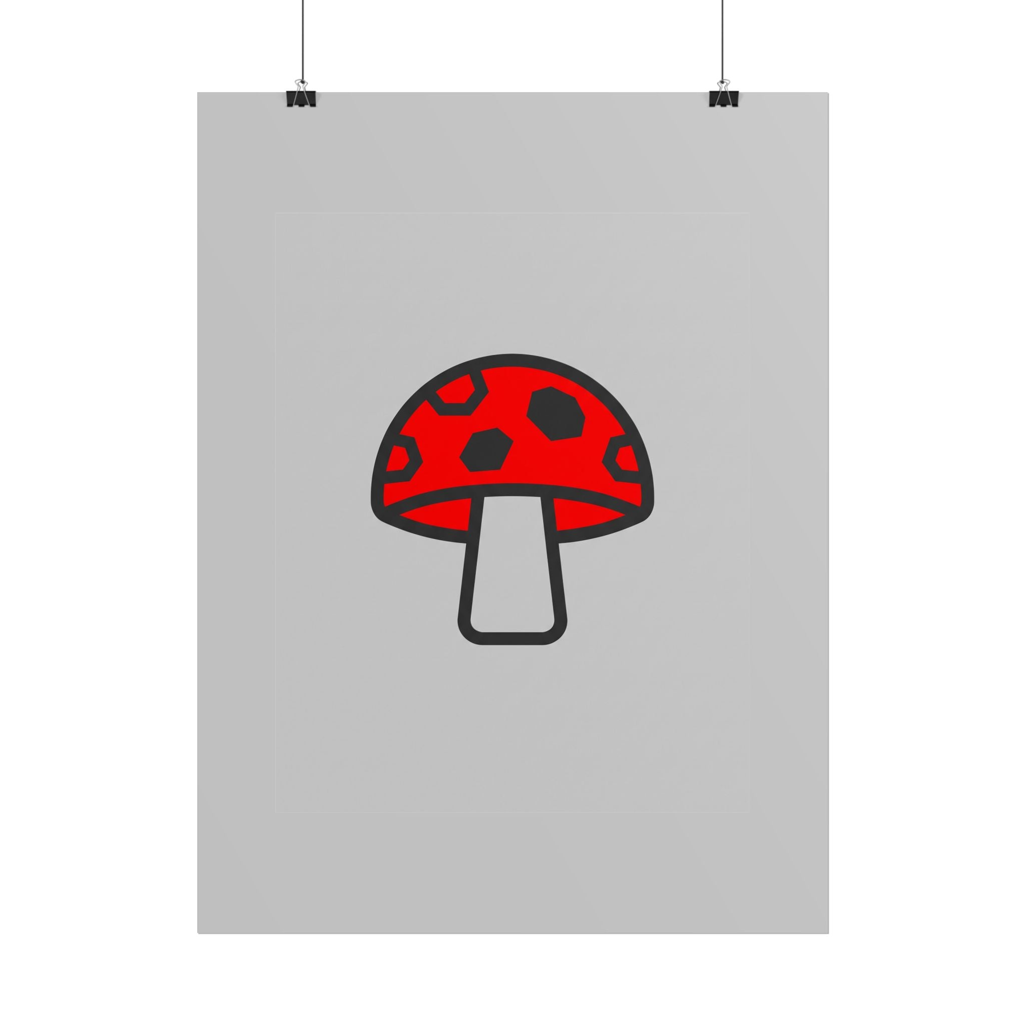 Minimal Mushroom Icon Poster