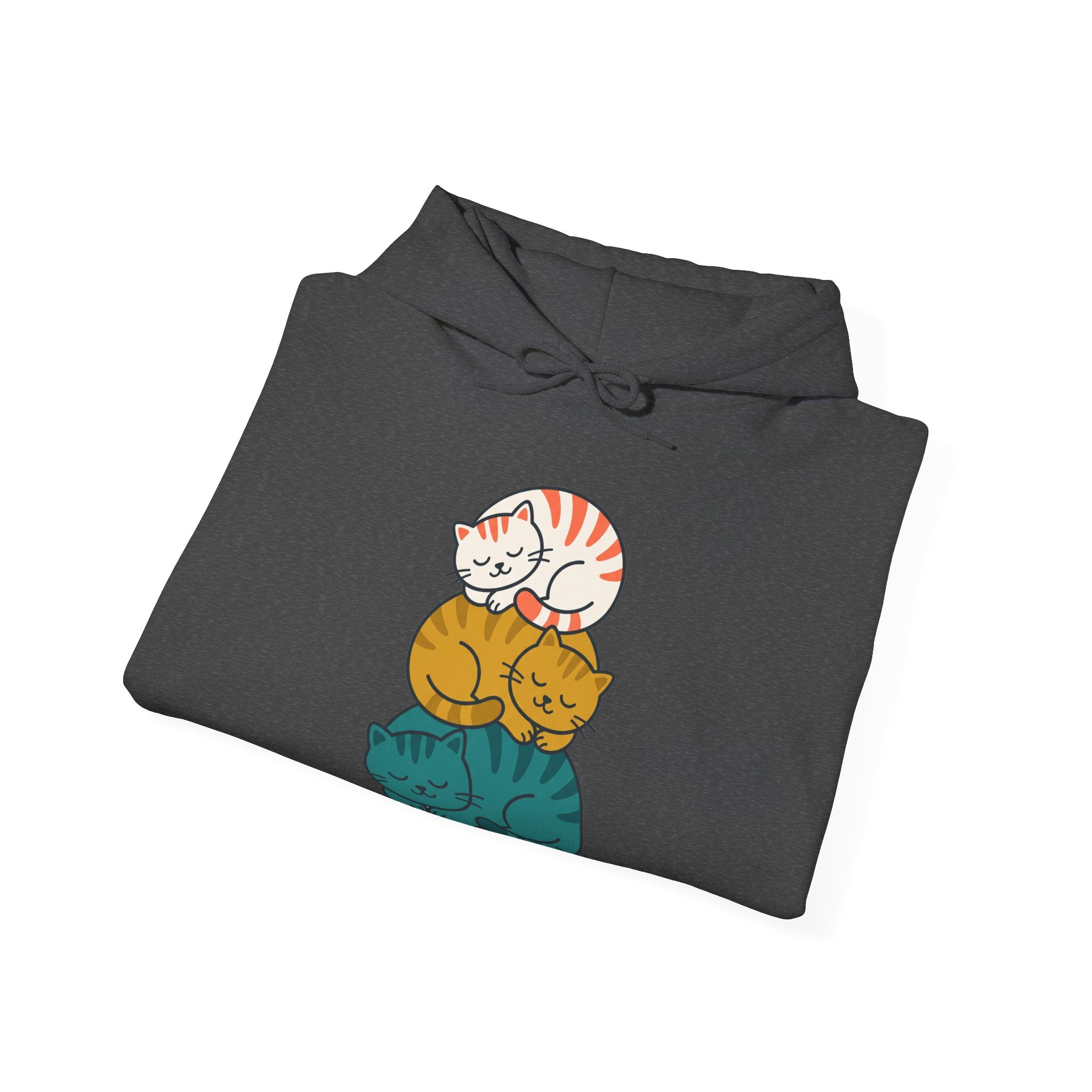 Sleepy Cat Stack Hoodie