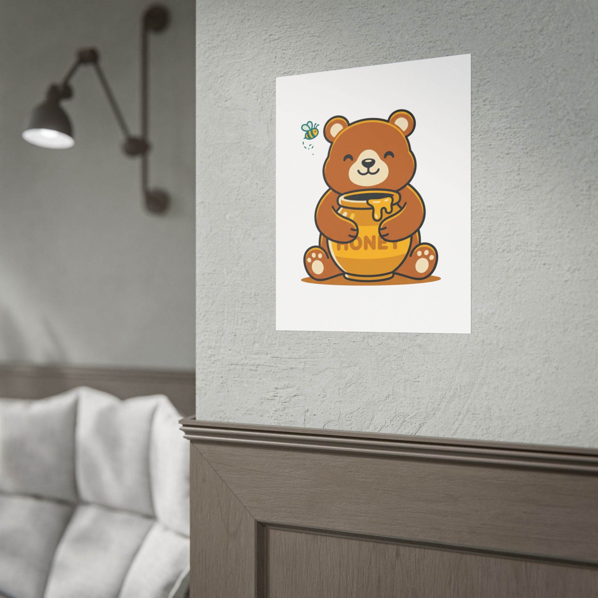 Bear with Honey Poster