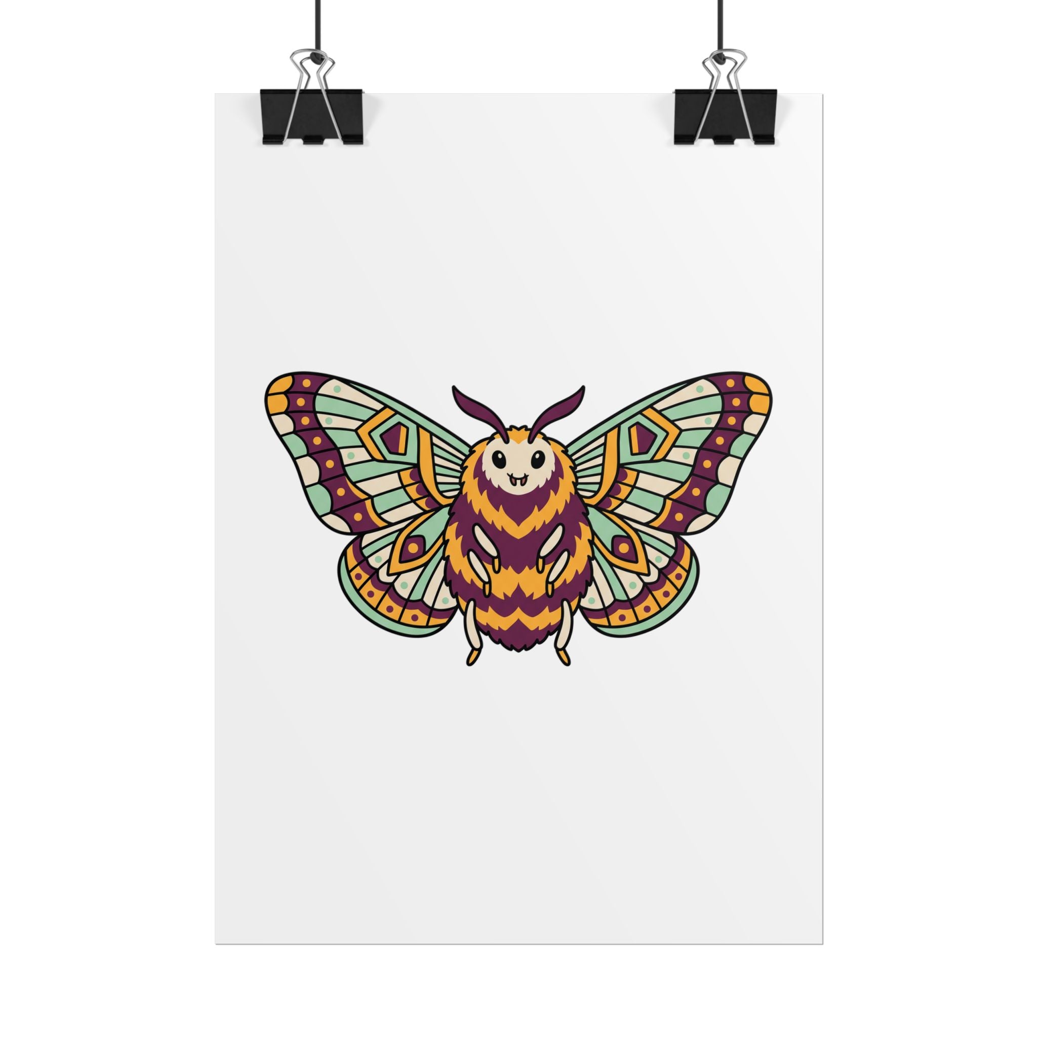 Fuzzy Moth Friend Poster