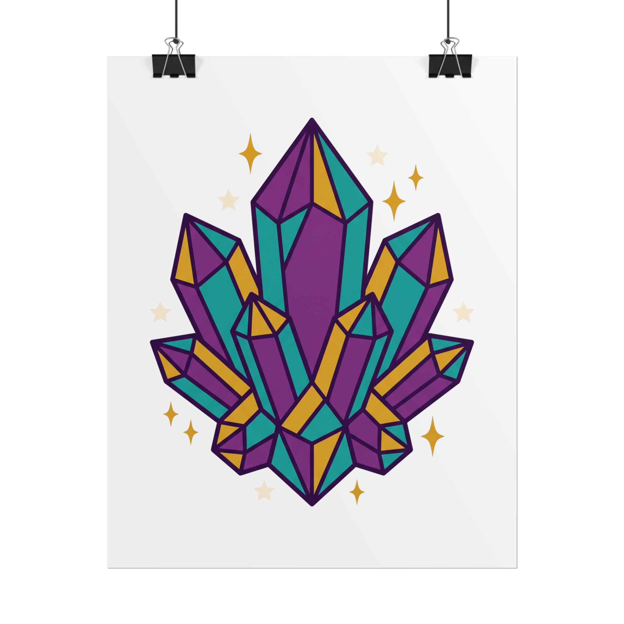 Crystal Cluster Sparkle Poster