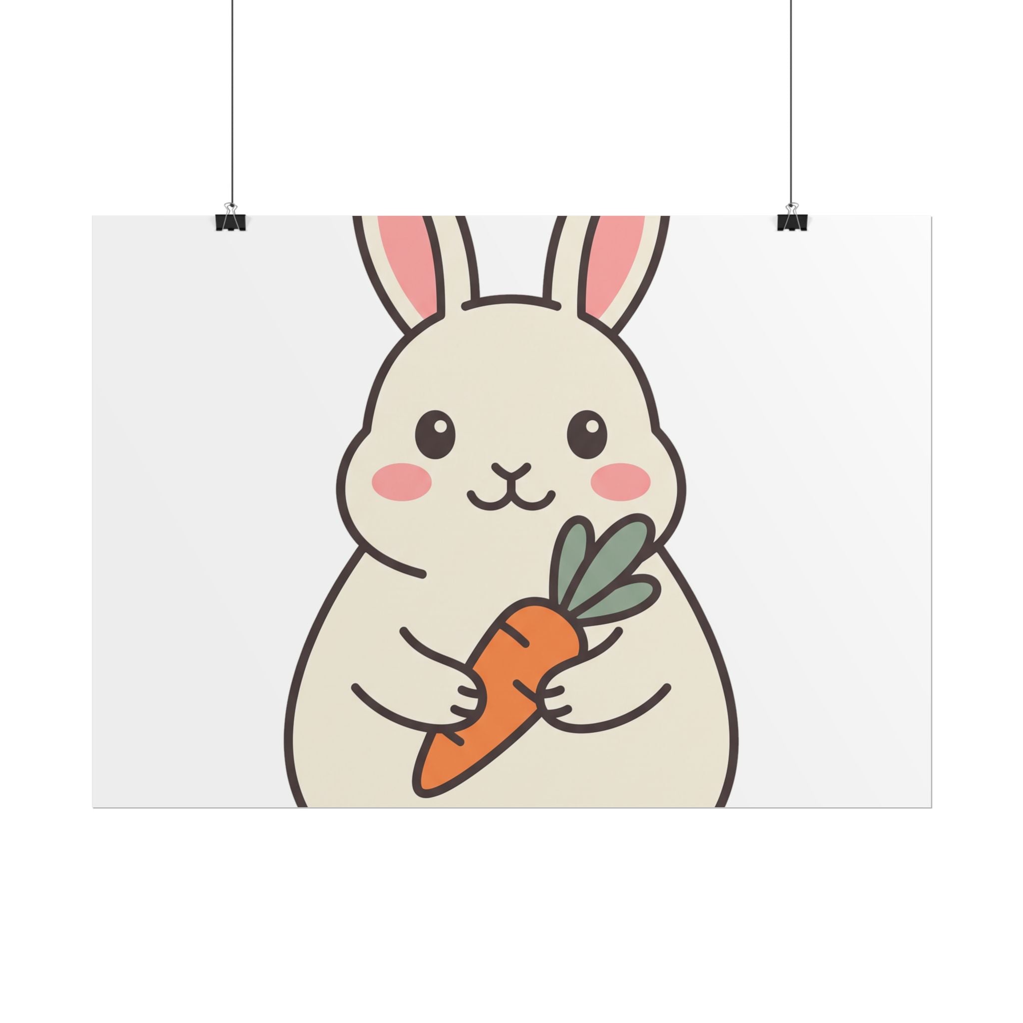 Bunny with Carrot Poster