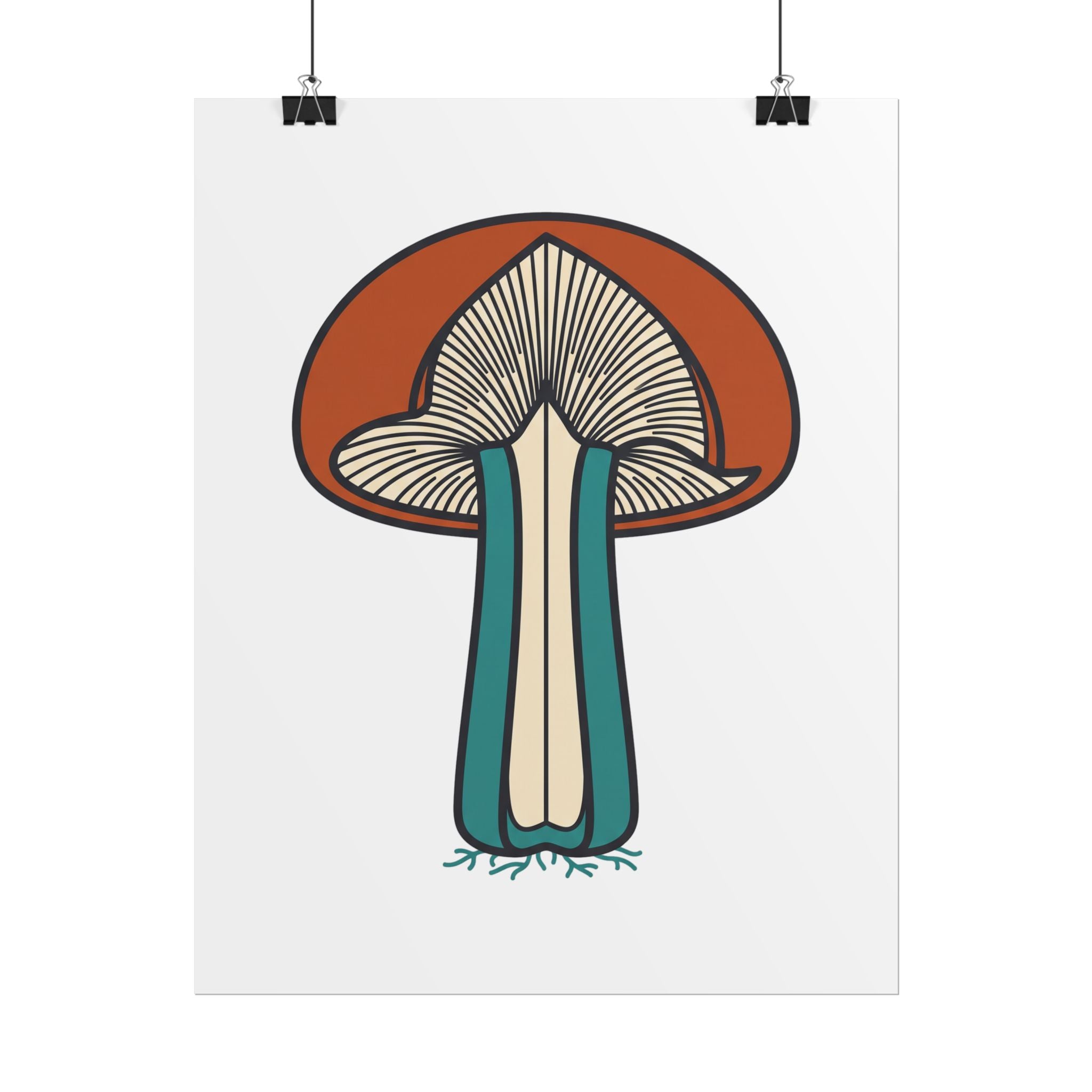 Mushroom Cross Section Poster