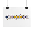 Moon Phases Botanical Poster