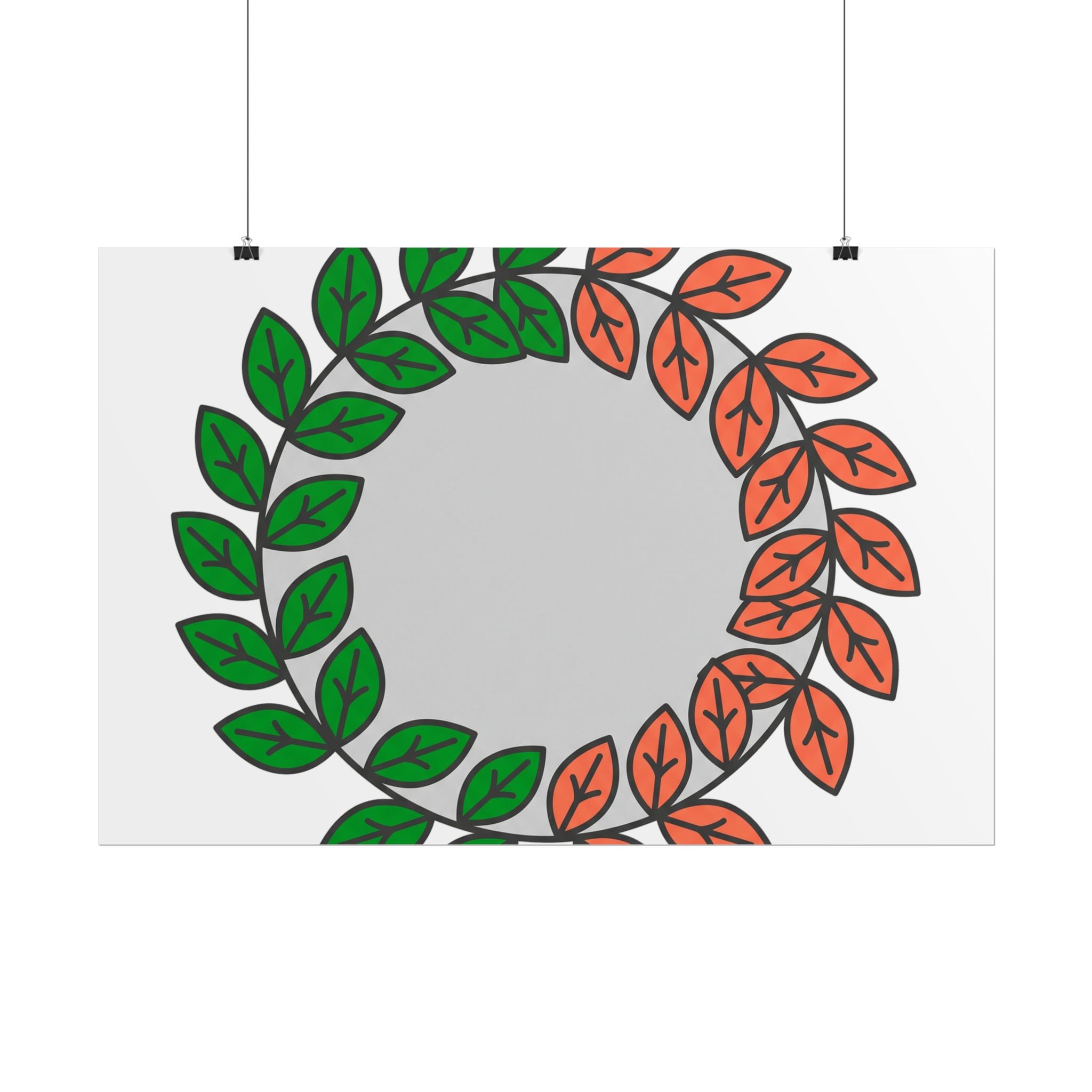 Leaf Wreath Poster