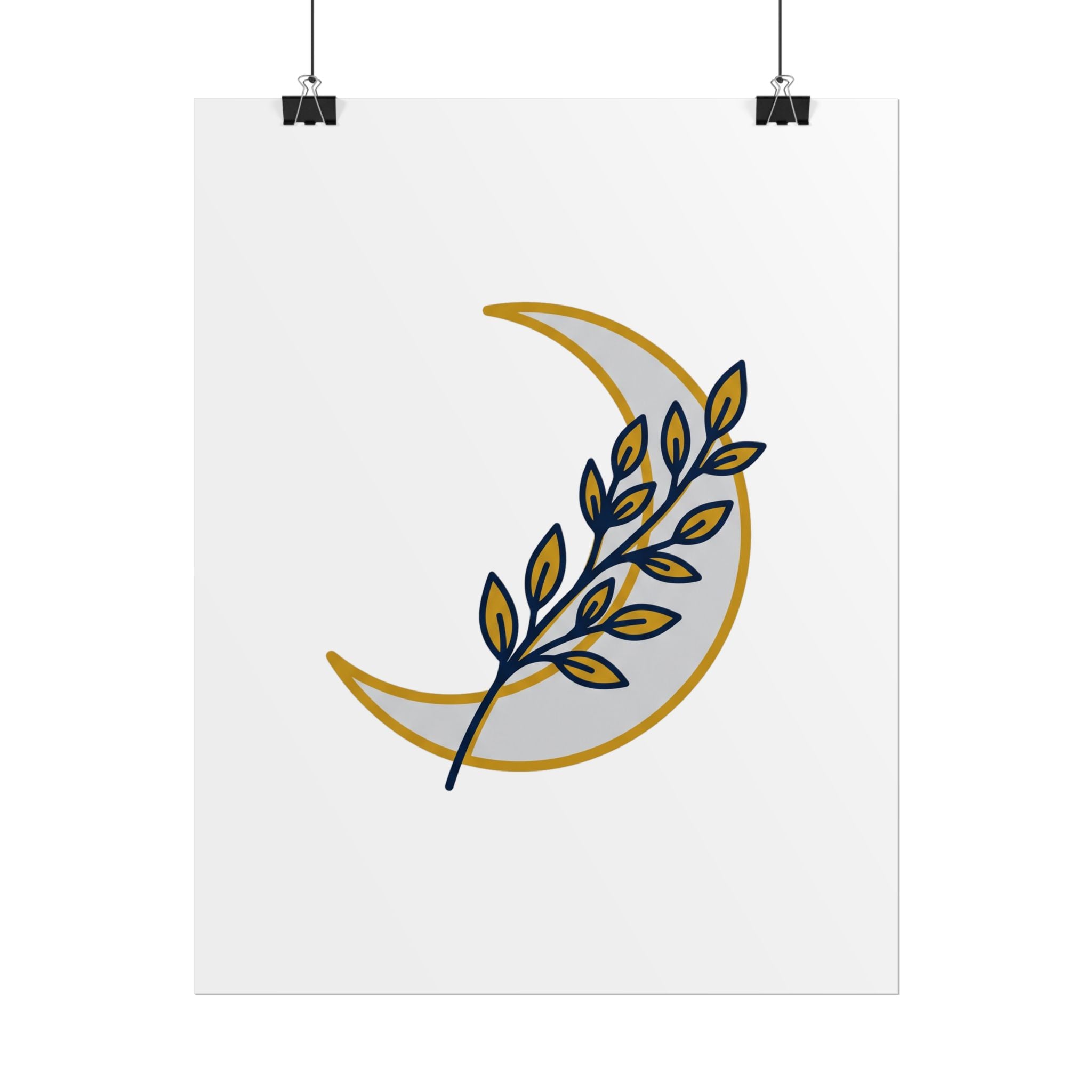 Crescent Moon Branch Poster