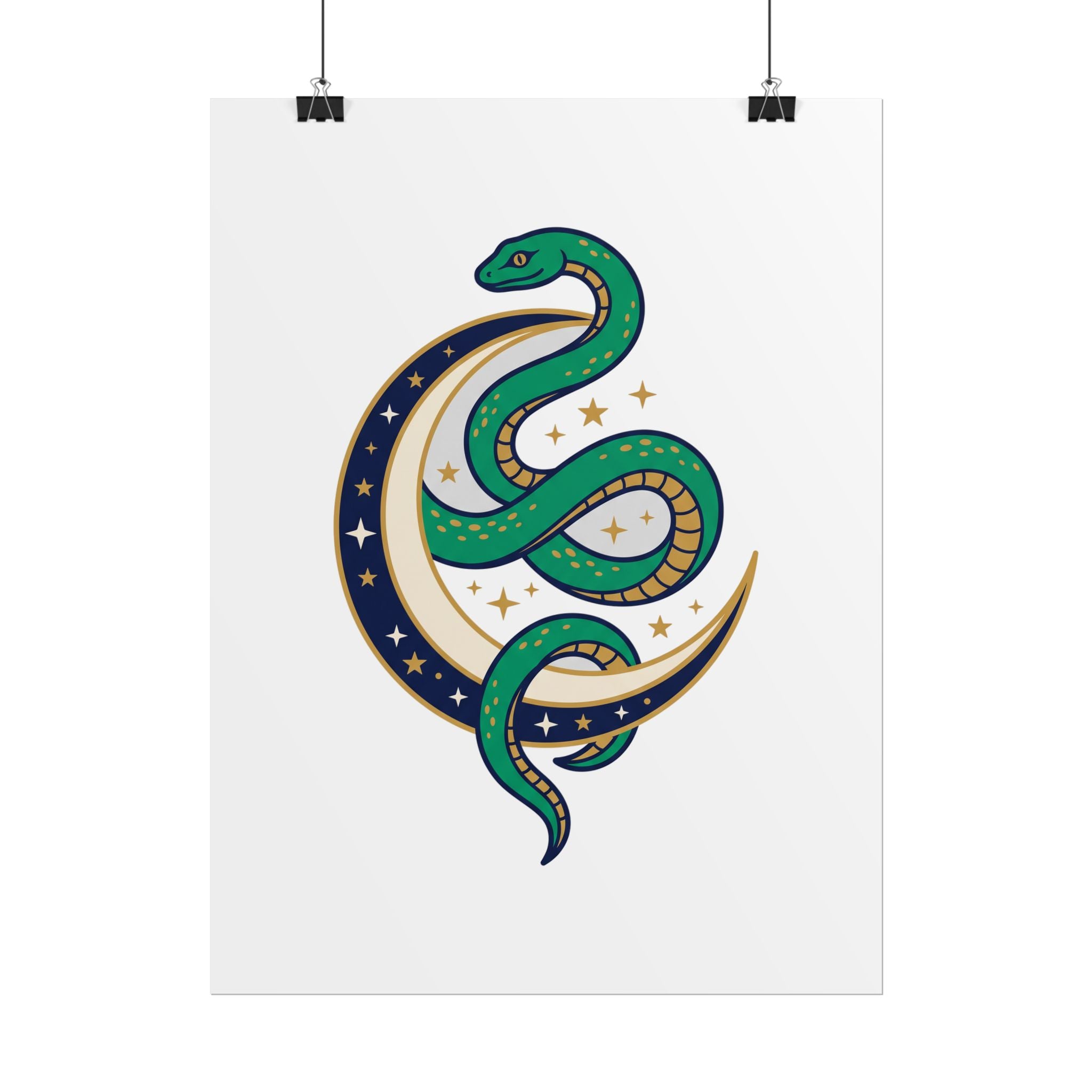 Celestial Snake Moon Poster