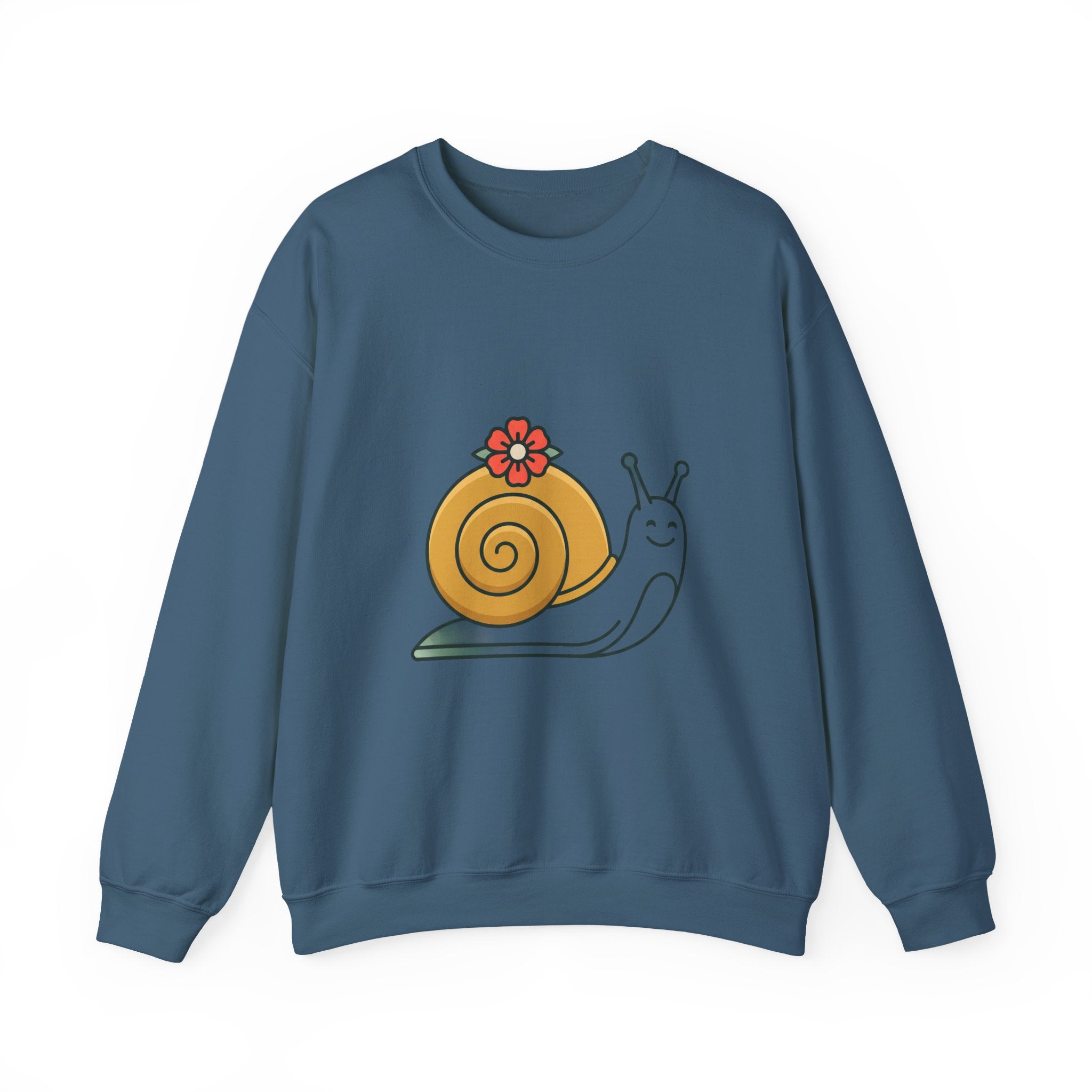 Cute Snail Graphic Sweatshirt – Floral Shell Cozy Crewneck