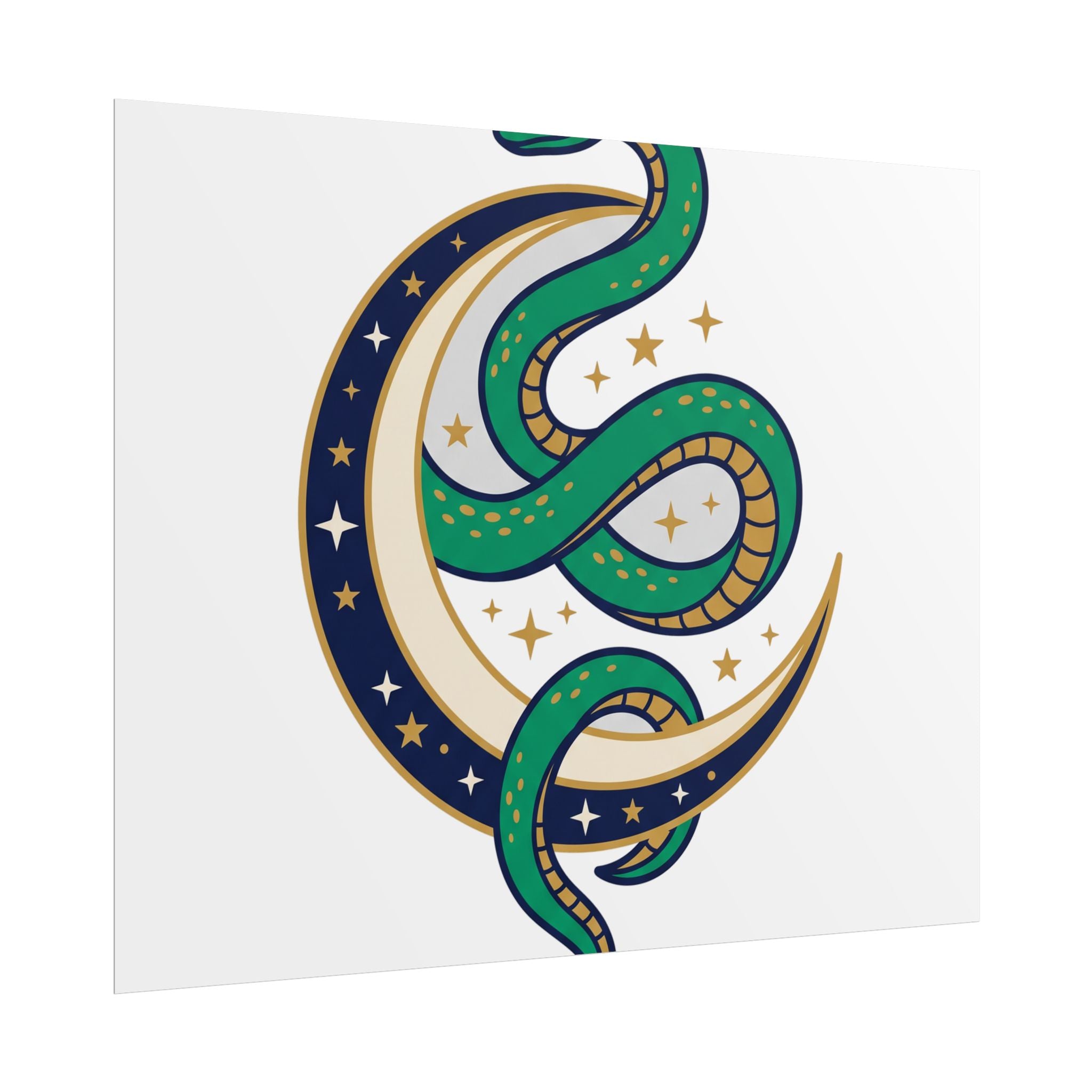 Celestial Snake Moon Poster