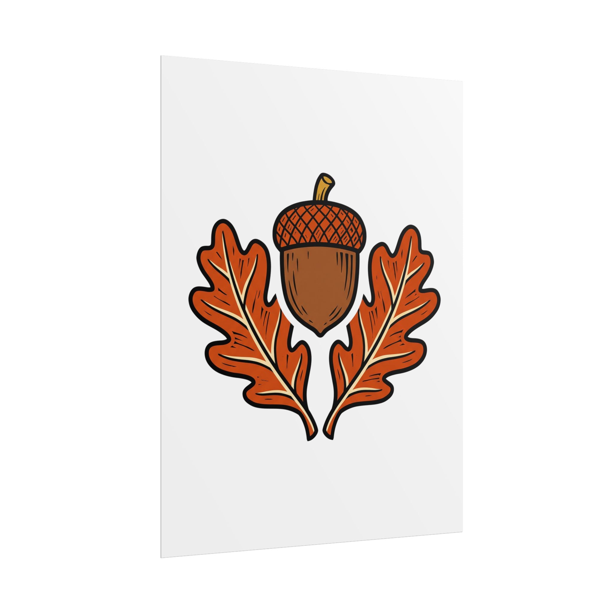 Acorn and Oak Leaf Poster