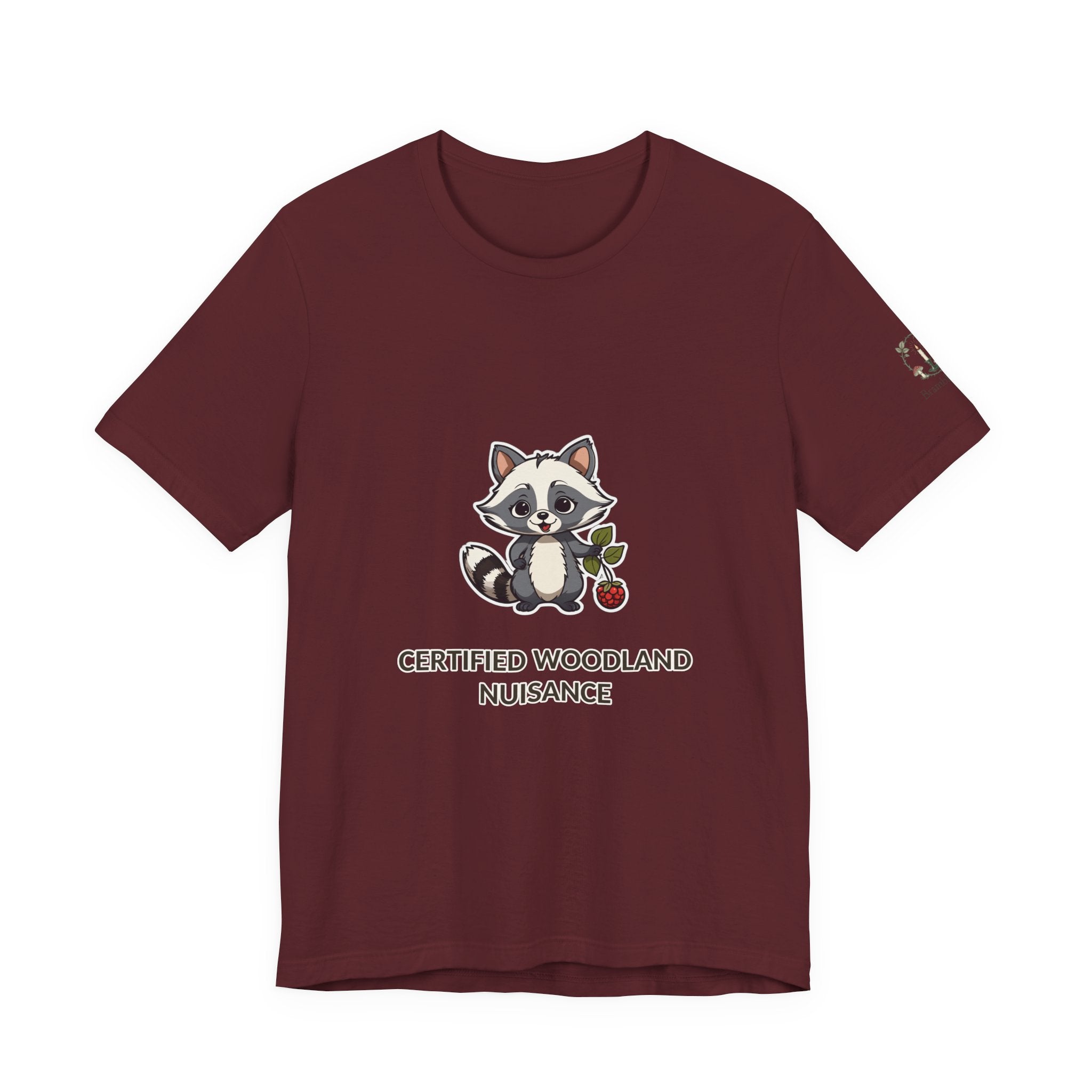 Certified Woodland Nuisance Tee — Cute Raccoon Graphic T-Shirt