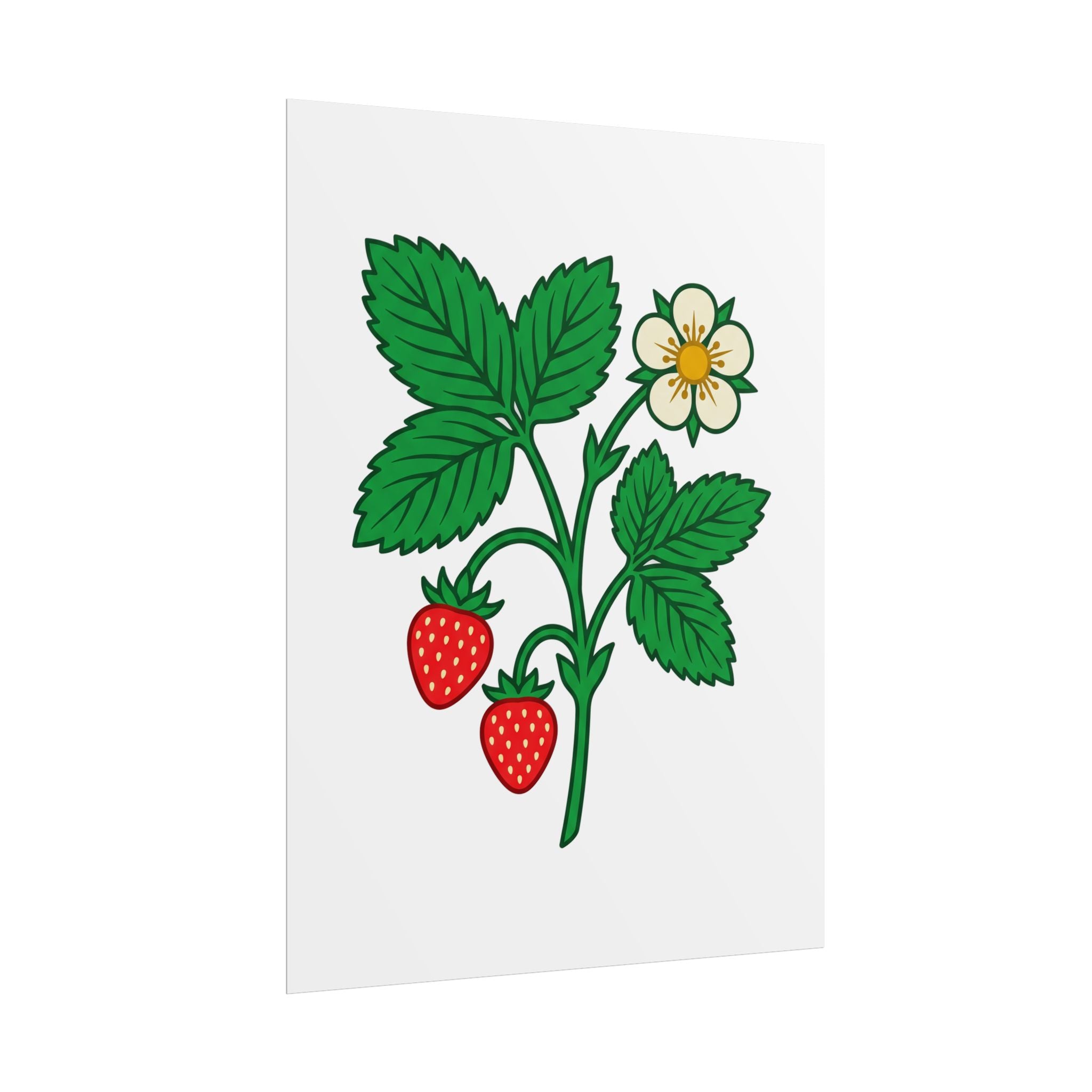 Wild Strawberry Sprig Poster