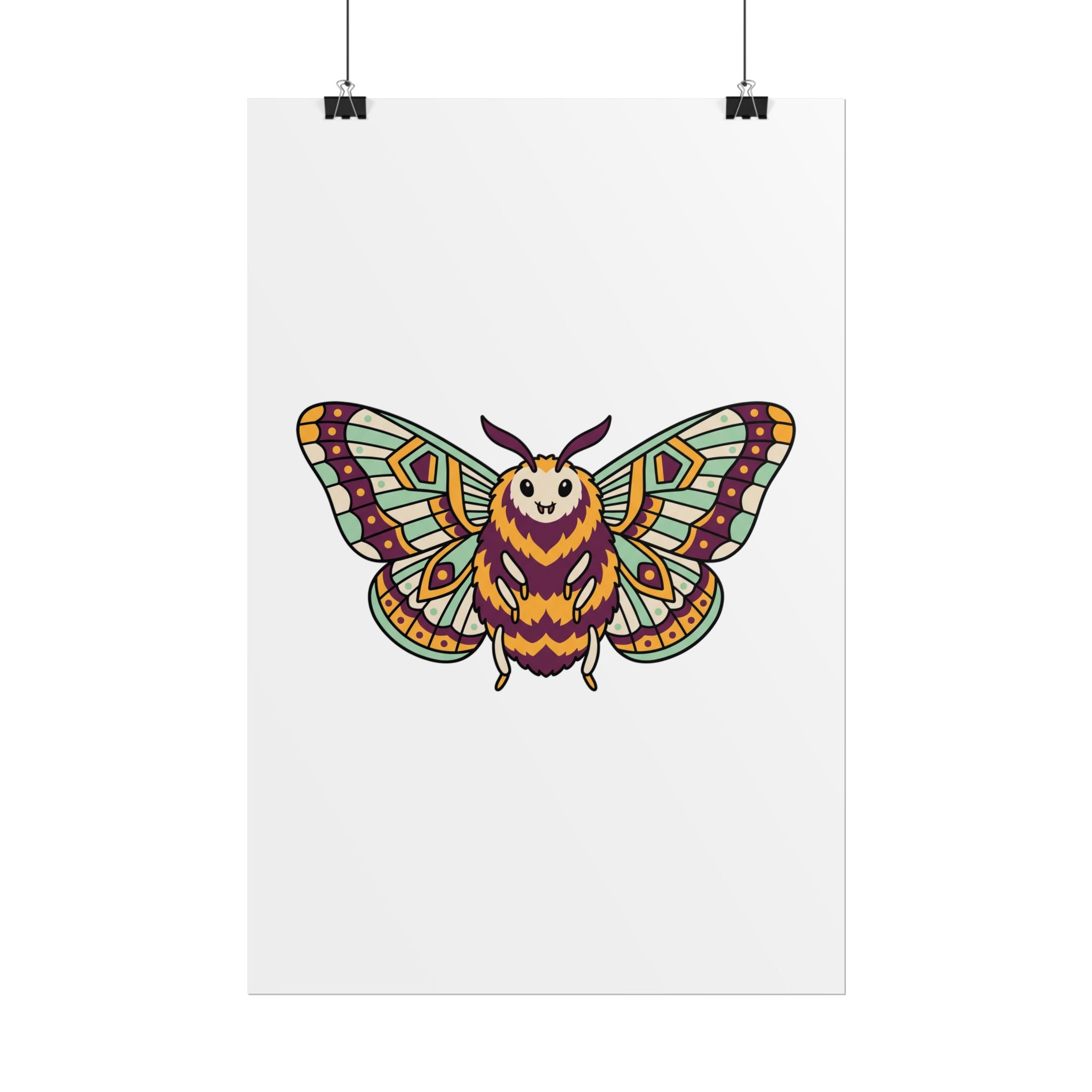 Fuzzy Moth Friend Poster