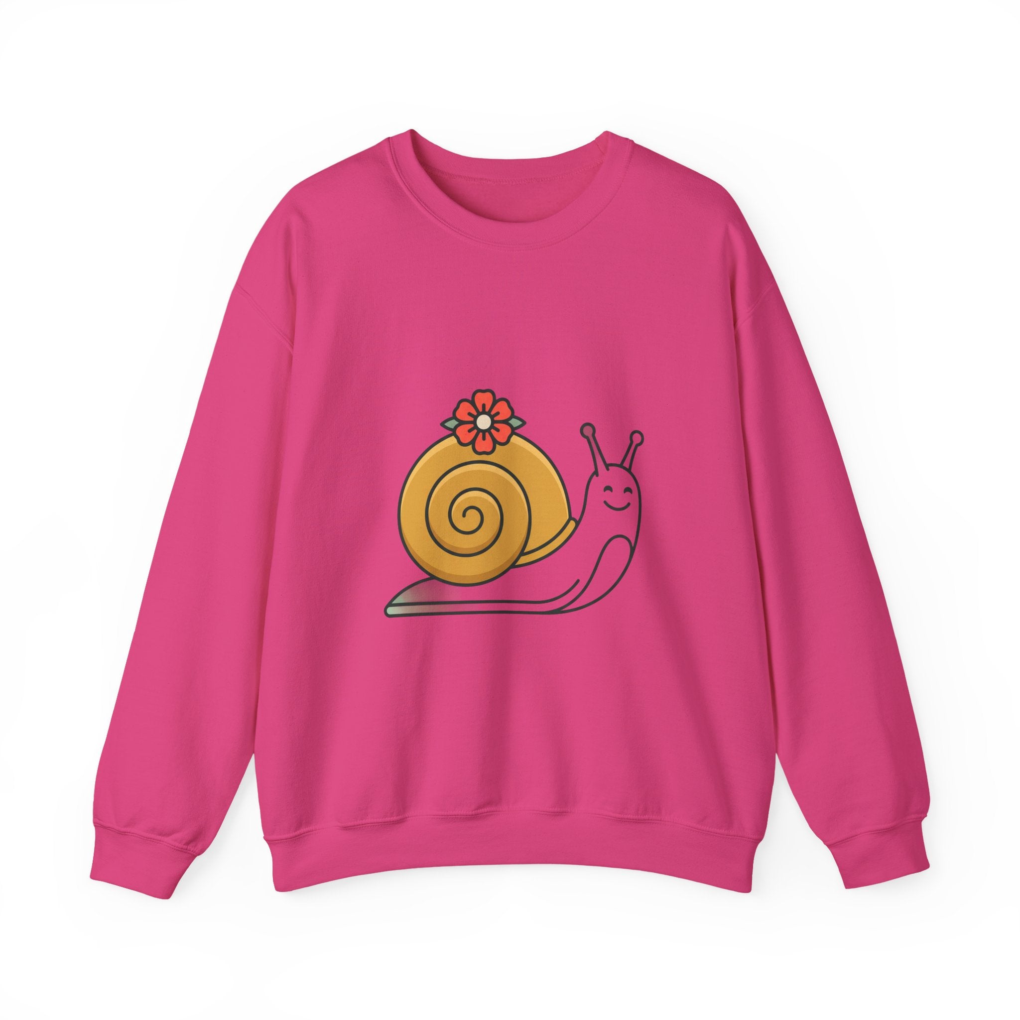 Cute Snail Graphic Sweatshirt – Floral Shell Cozy Crewneck