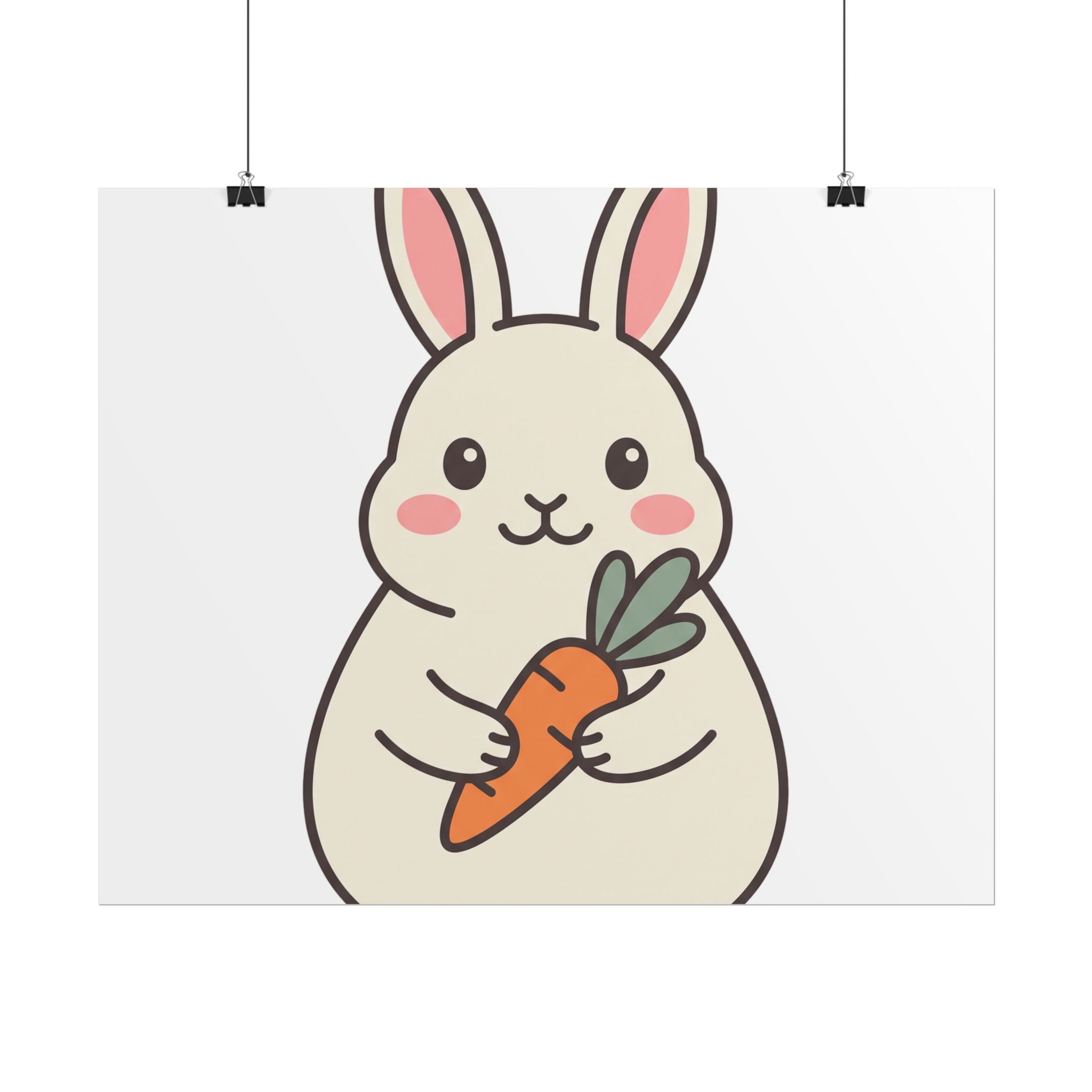 Bunny with Carrot Poster