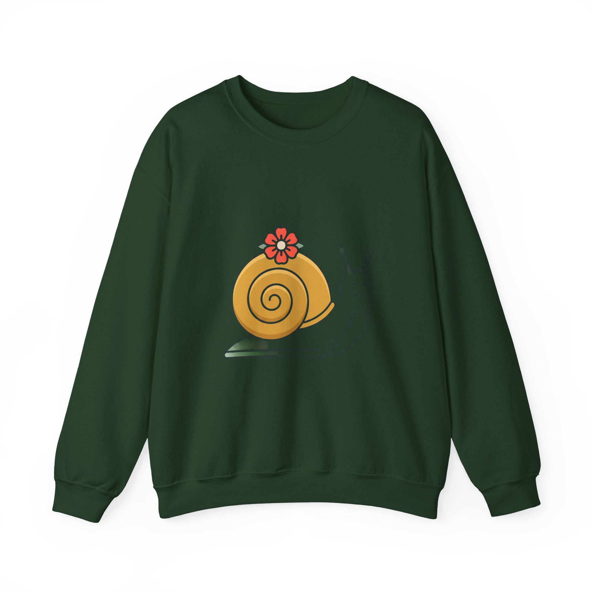 Cute Snail Graphic Sweatshirt – Floral Shell Cozy Crewneck