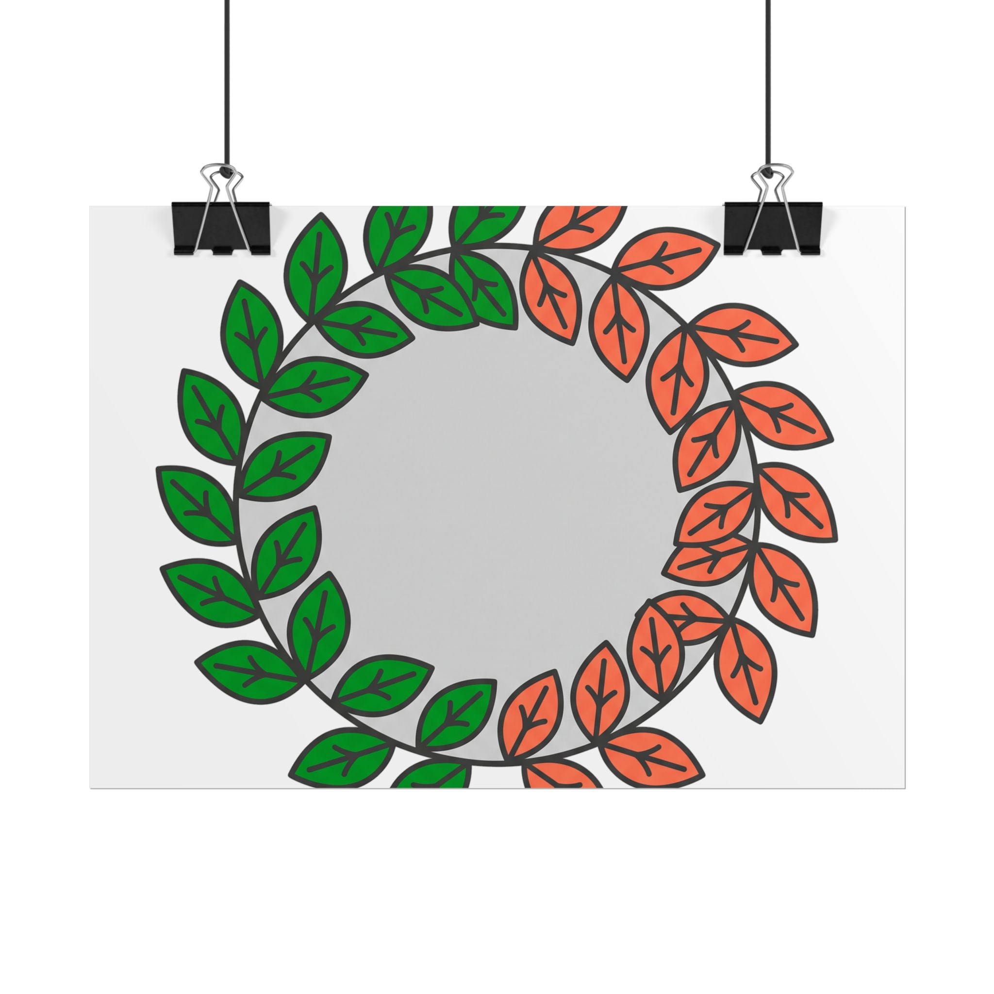 Leaf Wreath Poster