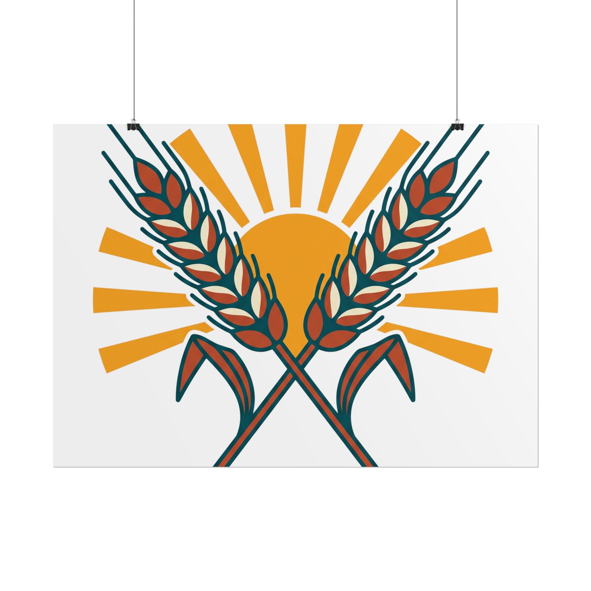 Sun and Wheat Poster