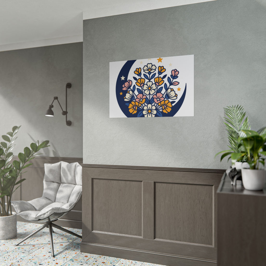 Moonflower Crescent Poster