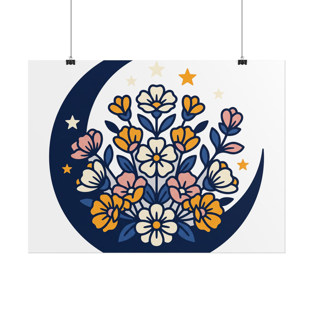 Moonflower Crescent Poster