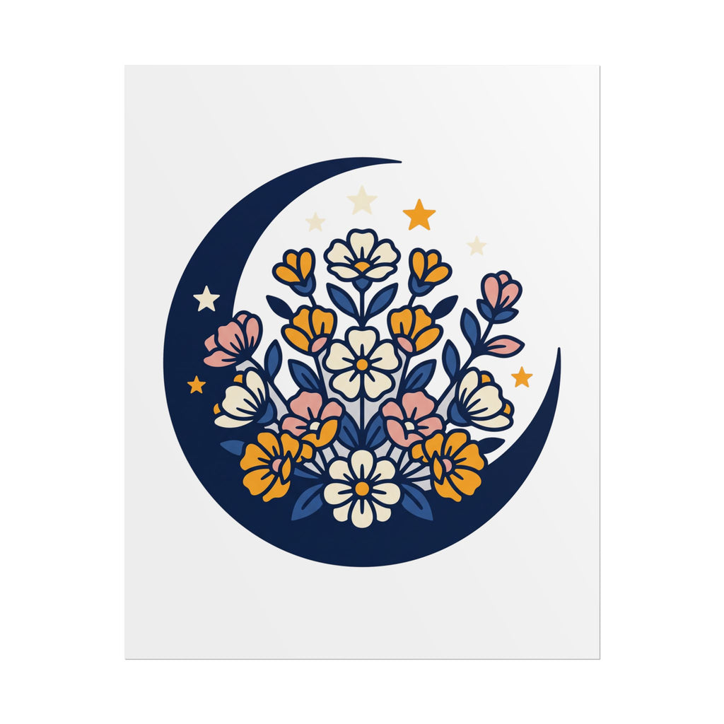 Moonflower Crescent Poster