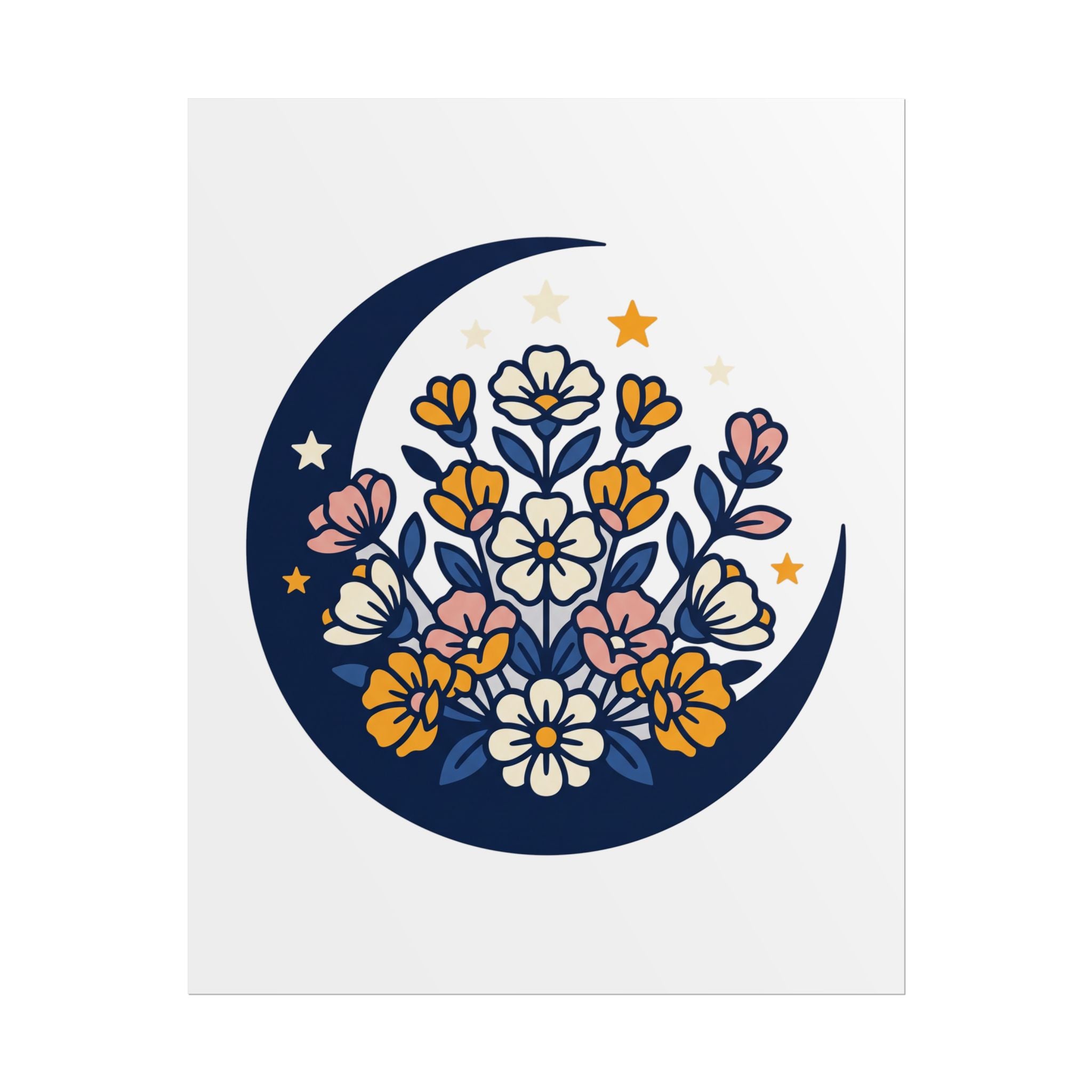 Moonflower Crescent Poster