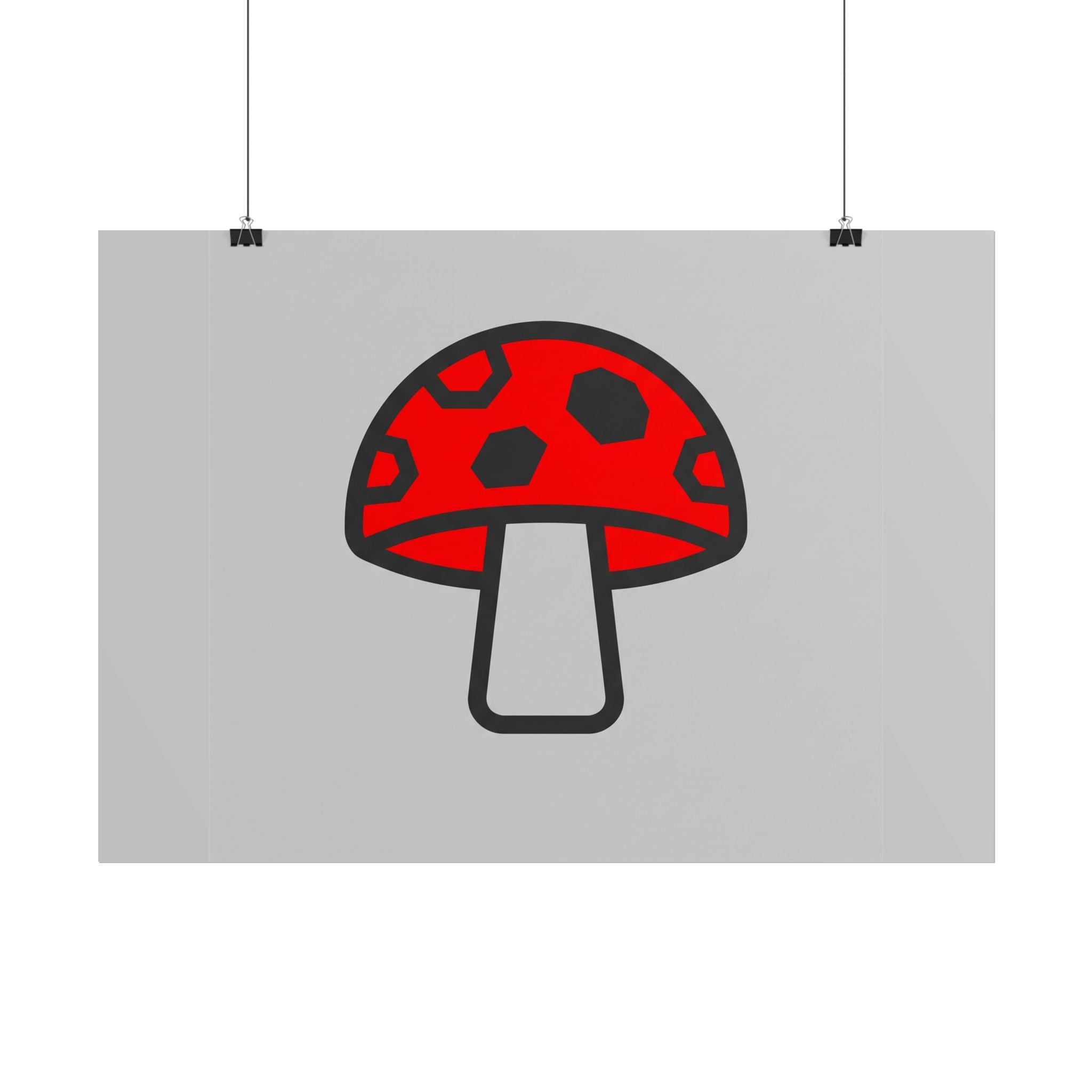 Minimal Mushroom Icon Poster