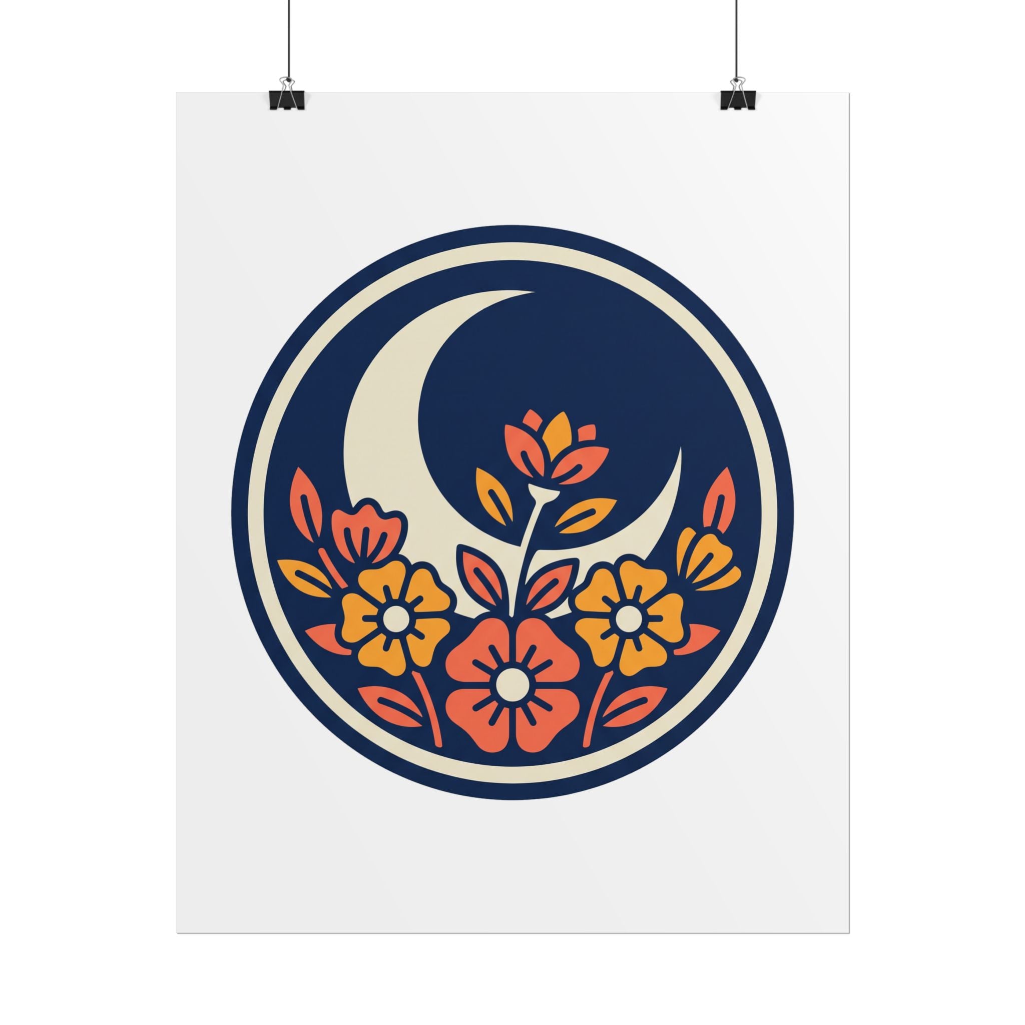 Night Garden Circle Poster