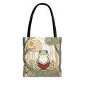 Cute Frog Reading Tote Bag – Whimsical Nature Booklover AOP Tote