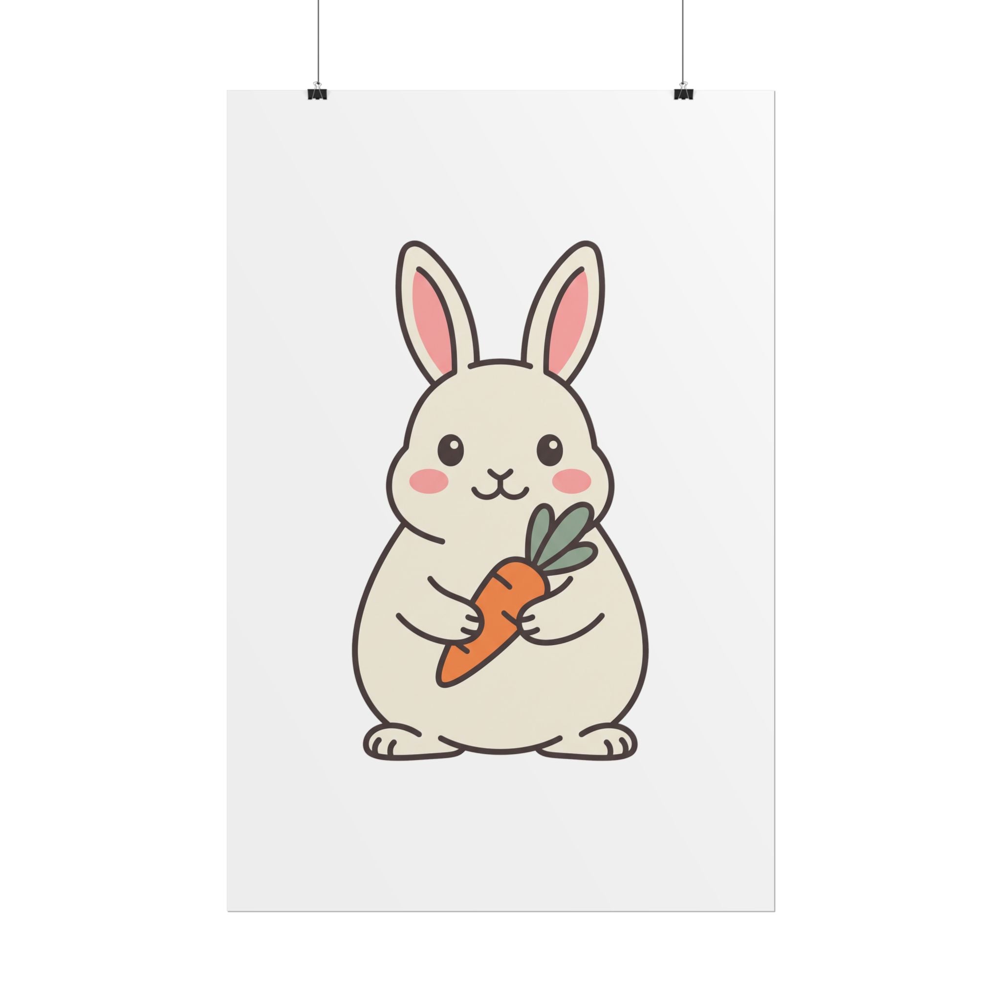 Bunny with Carrot Poster