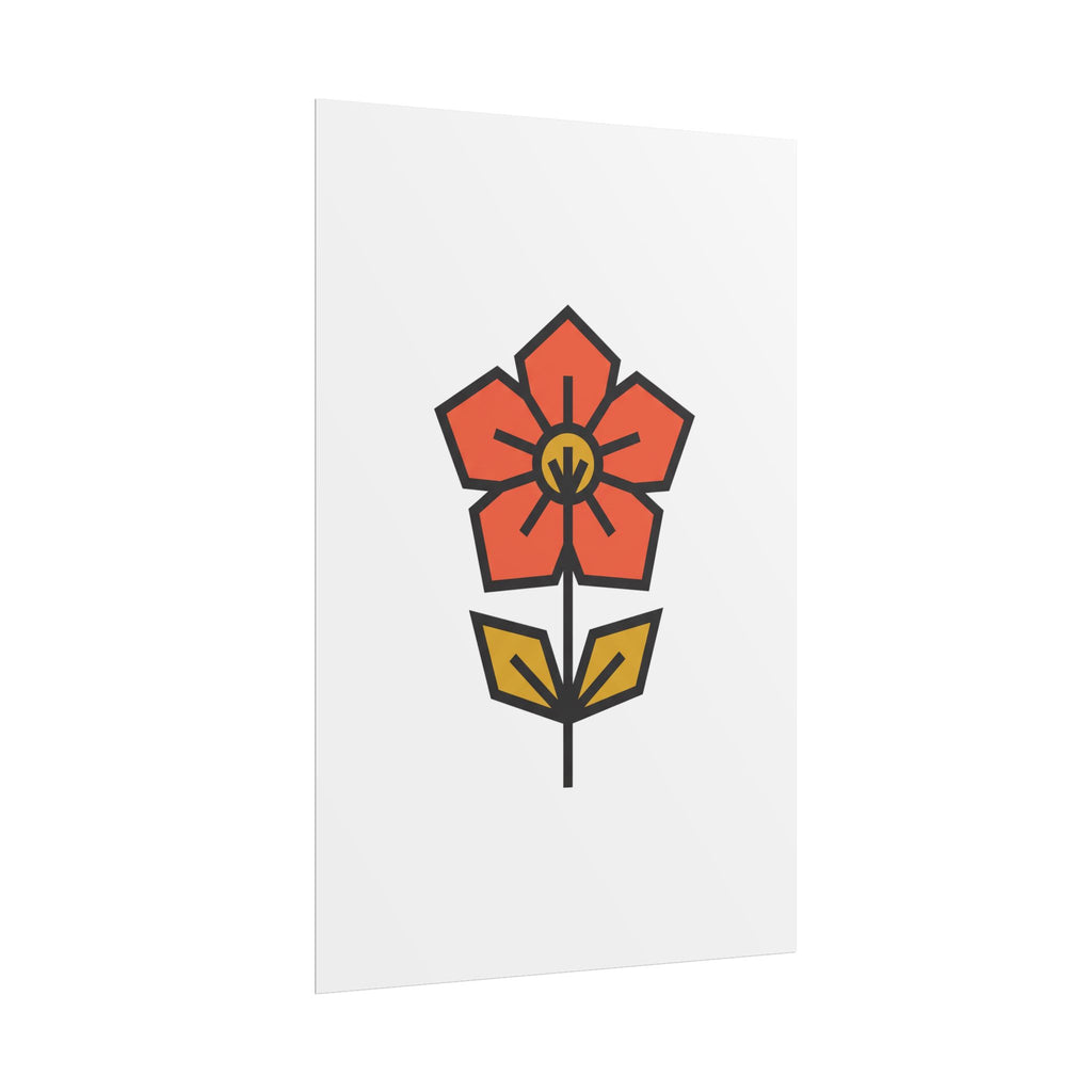 Minimal Wildflower Icon Poster