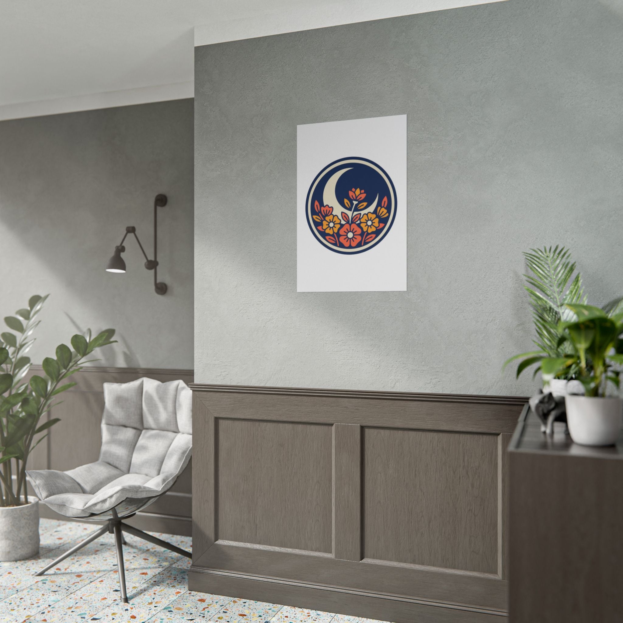 Night Garden Circle Poster